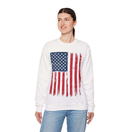 USA Flag Unisex Heavy Blend™ Crewneck Sweatshirt
