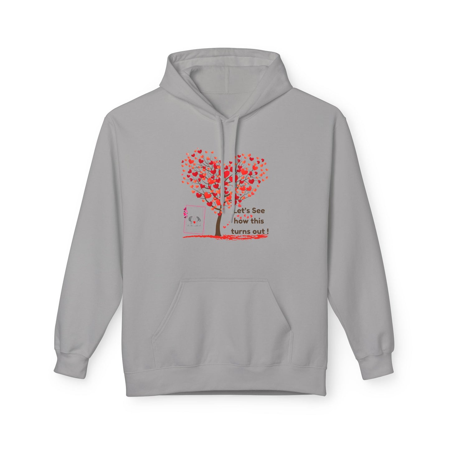Heart Tree Fleece Hoodie – Cozy Gift for Love, Valentine's, Couples, Hoodie for Everyone, Soft Style, Unisex Apparel