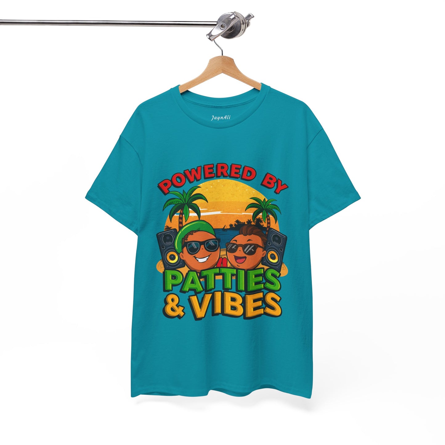 Patties and Vibes T-Shirt — Casual Jamaican Phrase Tee
