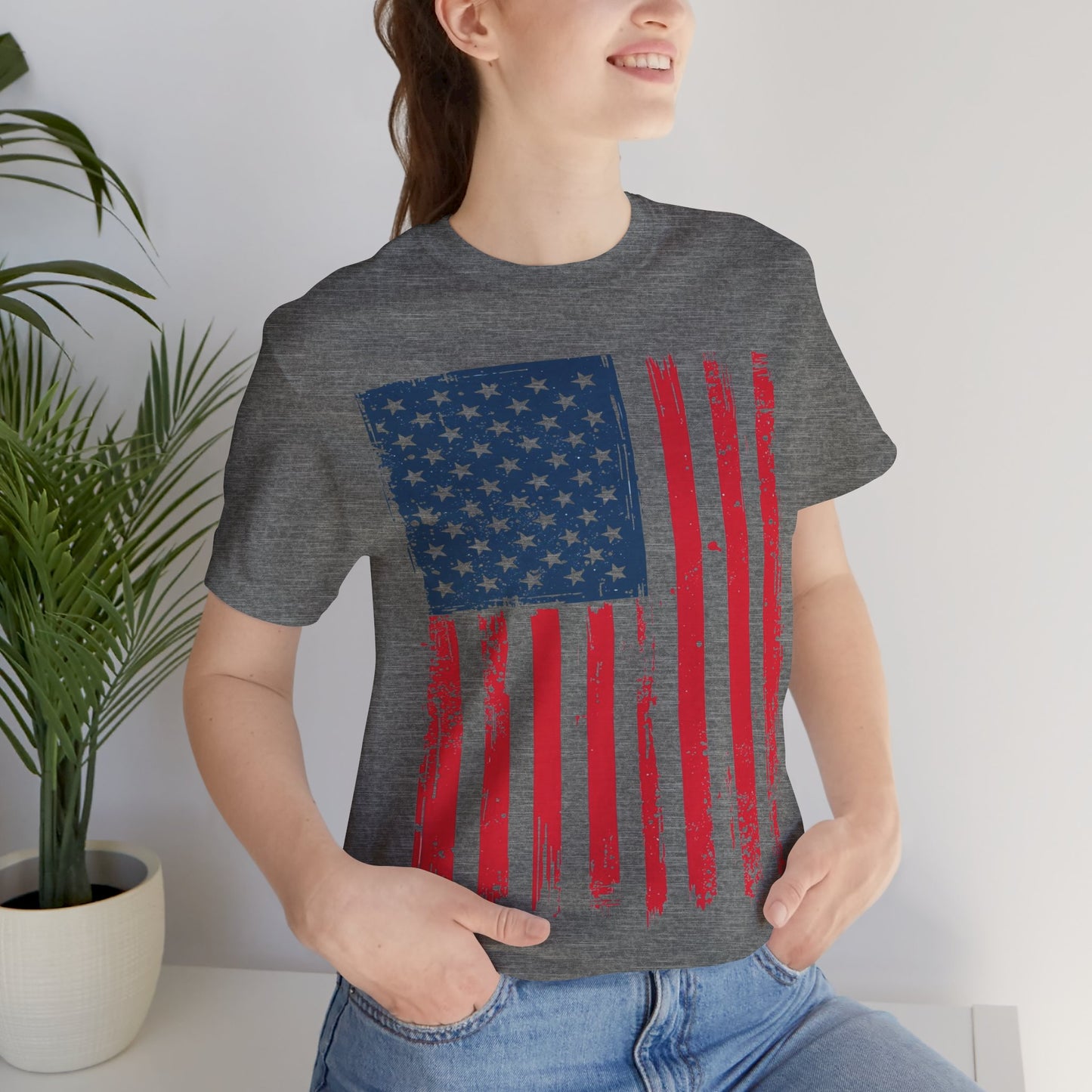 Patriotic Unisex Tee - Grunge American Flag Shirt, Independence Day Apparel, July 4th Celebration, Casual Summer Wear, Gift for [...]