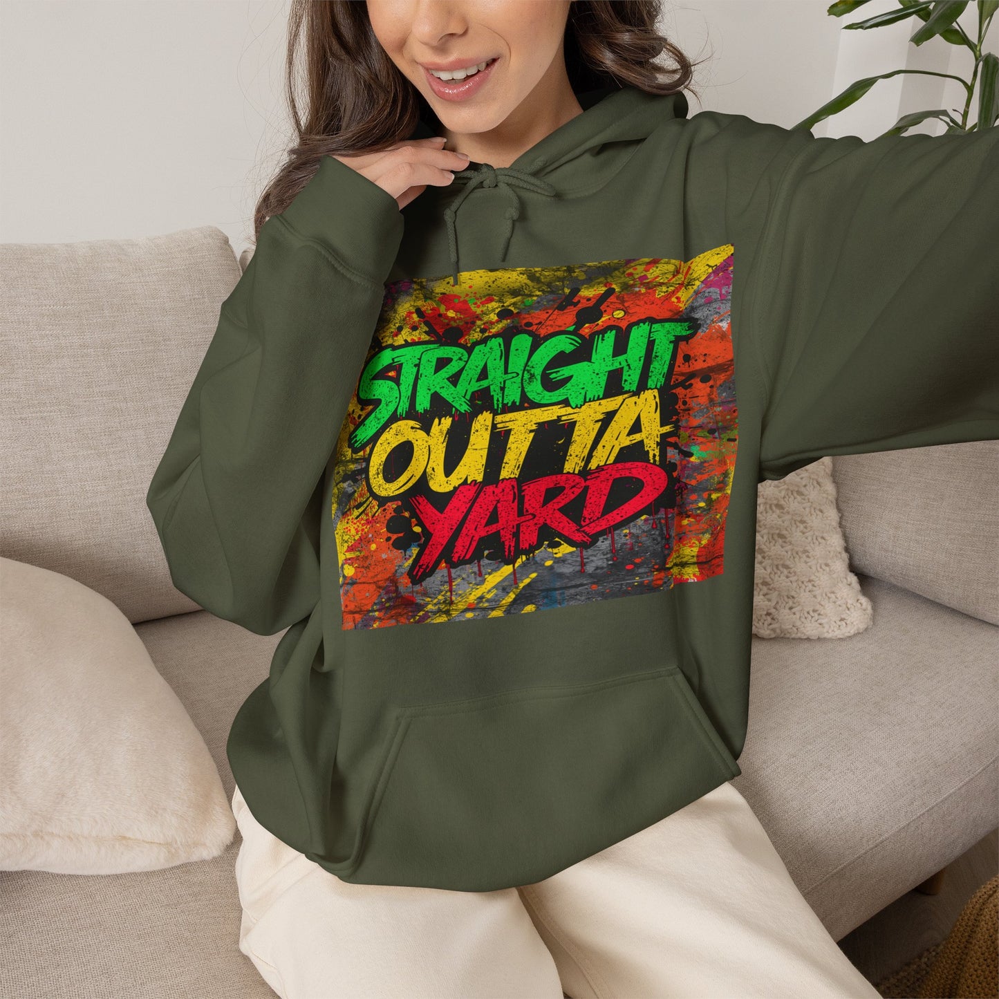 Straight Outta Yard Hoodie — Funny Gardening & Backyard Work Hoodie