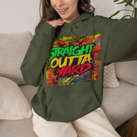 Straight Outta Yard Hoodie — Funny Gardening & Backyard Work Hoodie