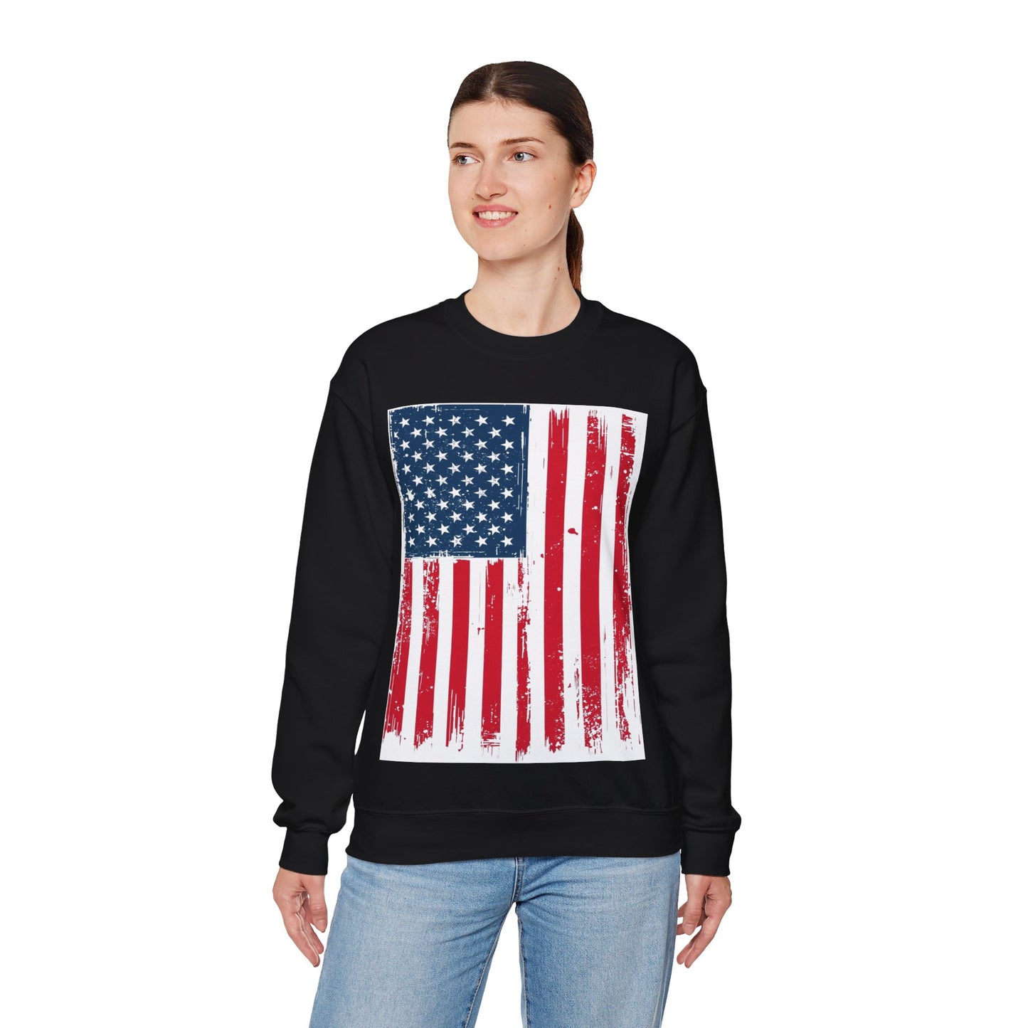 USA Flag Unisex Heavy Blend™ Crewneck Sweatshirt