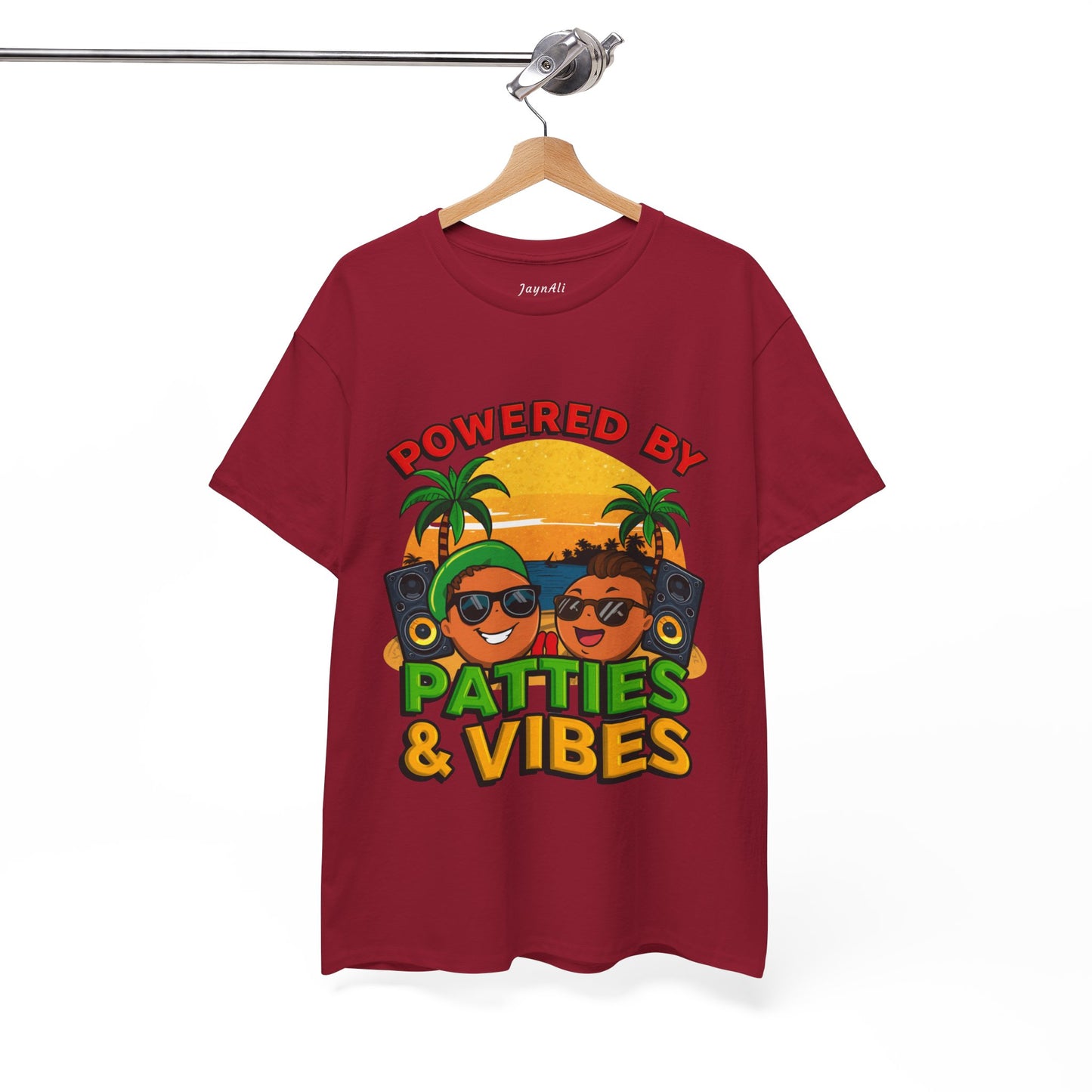 Patties and Vibes T-Shirt — Casual Jamaican Phrase Tee