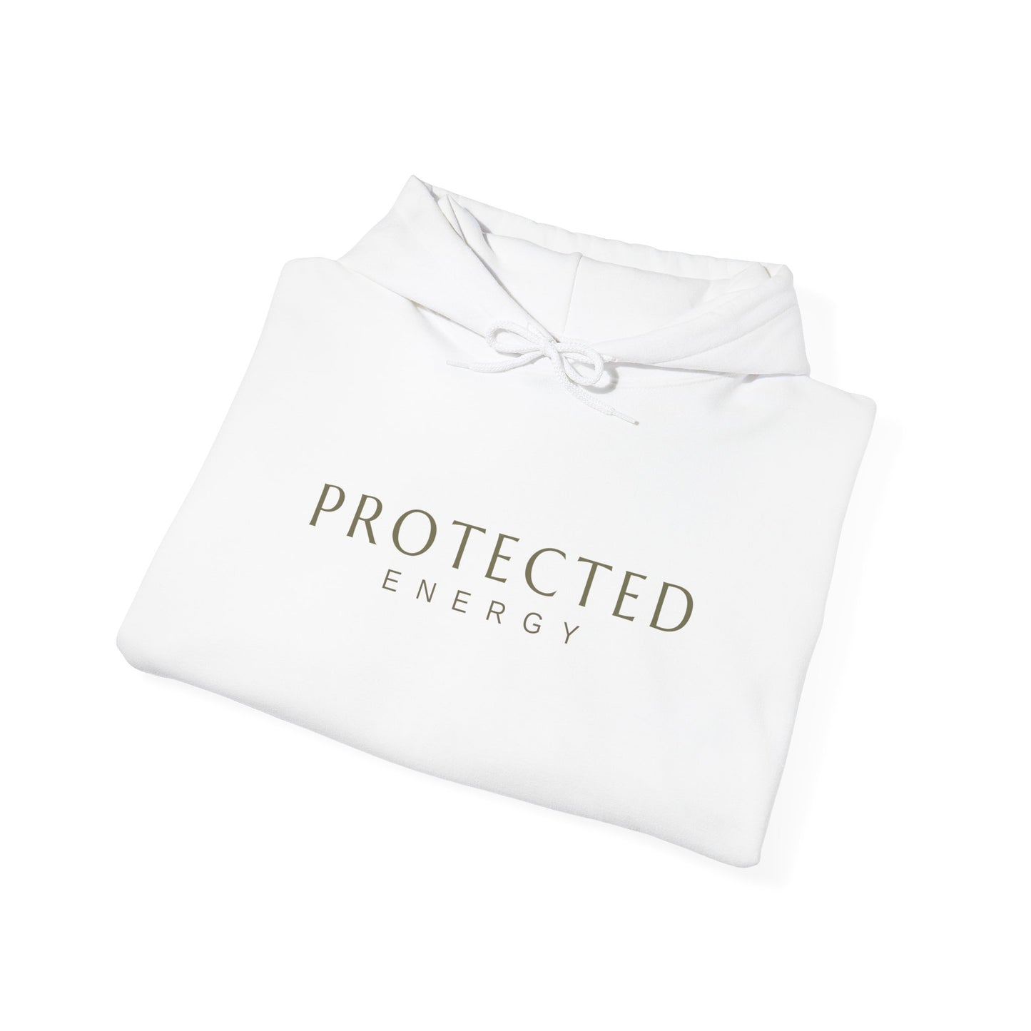 Protected Energy Unisex Heavy Blend Hoodie — Minimal Spiritual Wellness Hooded Sweatshirt