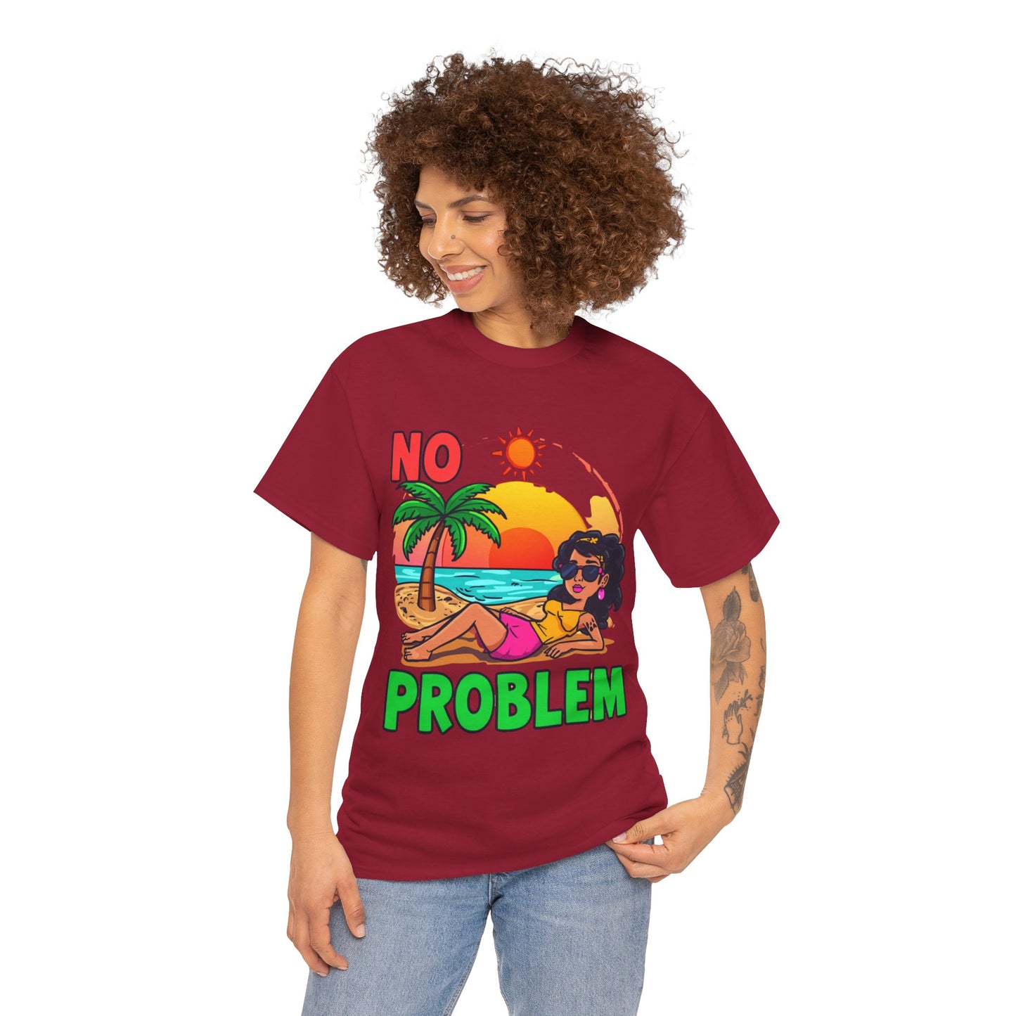 No Problem T-Shirt — Casual Graphic Tee with 'No Problem' Slogan