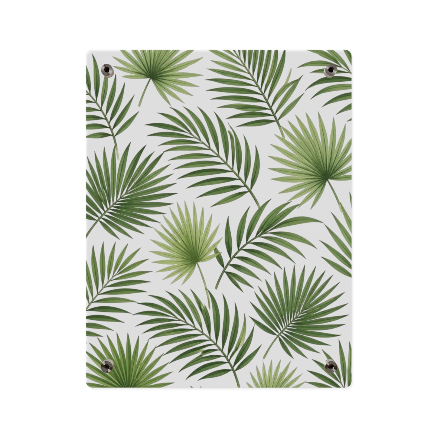 Acrylic Wall Art — Tropical Palm Leaf Panel (Green Botanical Décor)