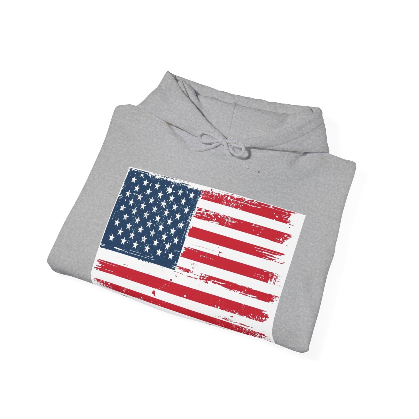 Vintage American Flag Hoodie, Unisex Sweatshirt for Independence Day, Patriotic Gift, Cozy Outerwear, 4th of July Celebration