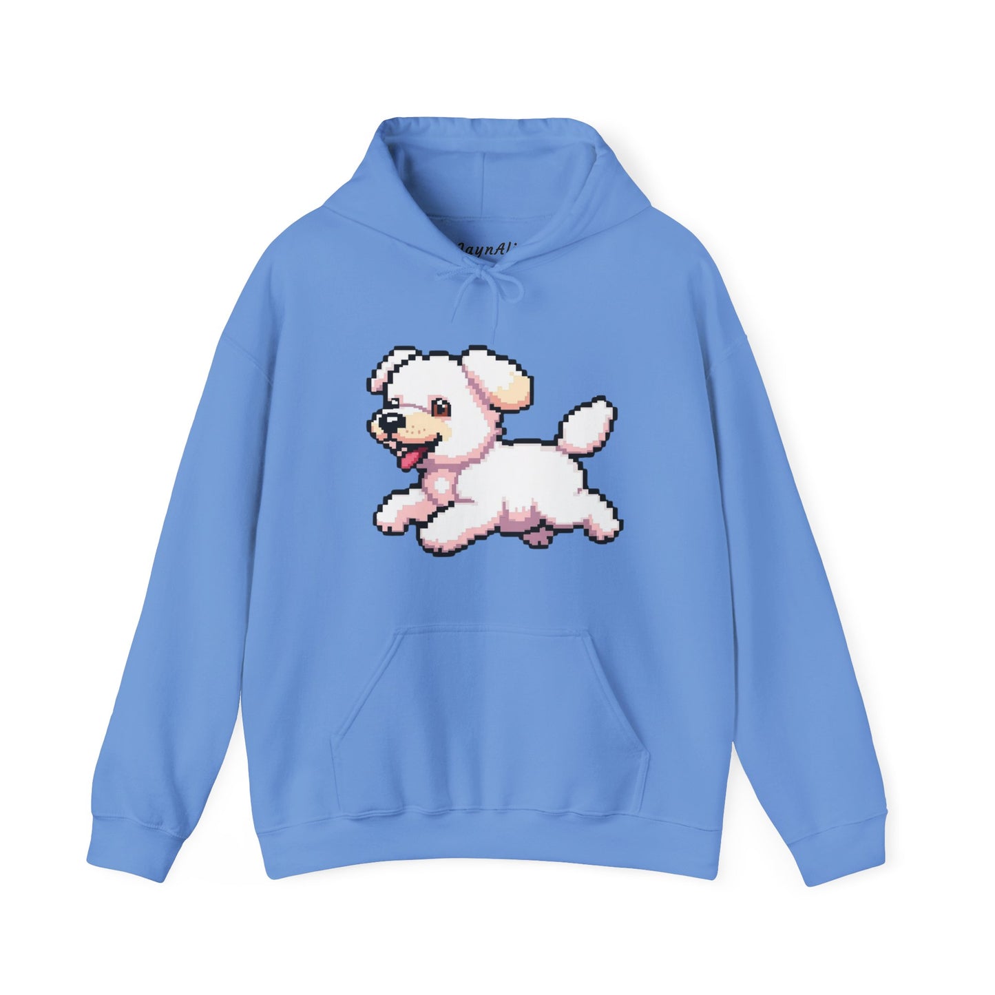 Pixelated Dog Unisex Hoodie, Cozy Pet Lover Sweatshirt, Cute Dog Design, Gift for Animal Lovers, Ideal for Casual Wear, Perfect for Holidays