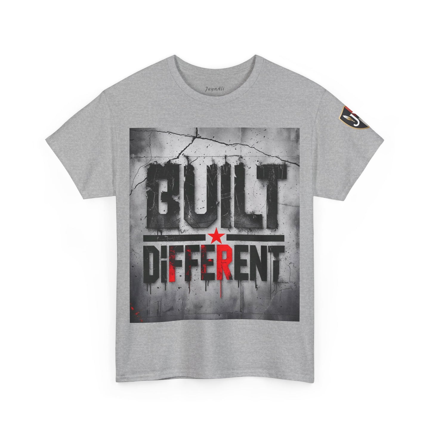 Graphic Tee - Built Different, Motivational Shirt for Him or Her