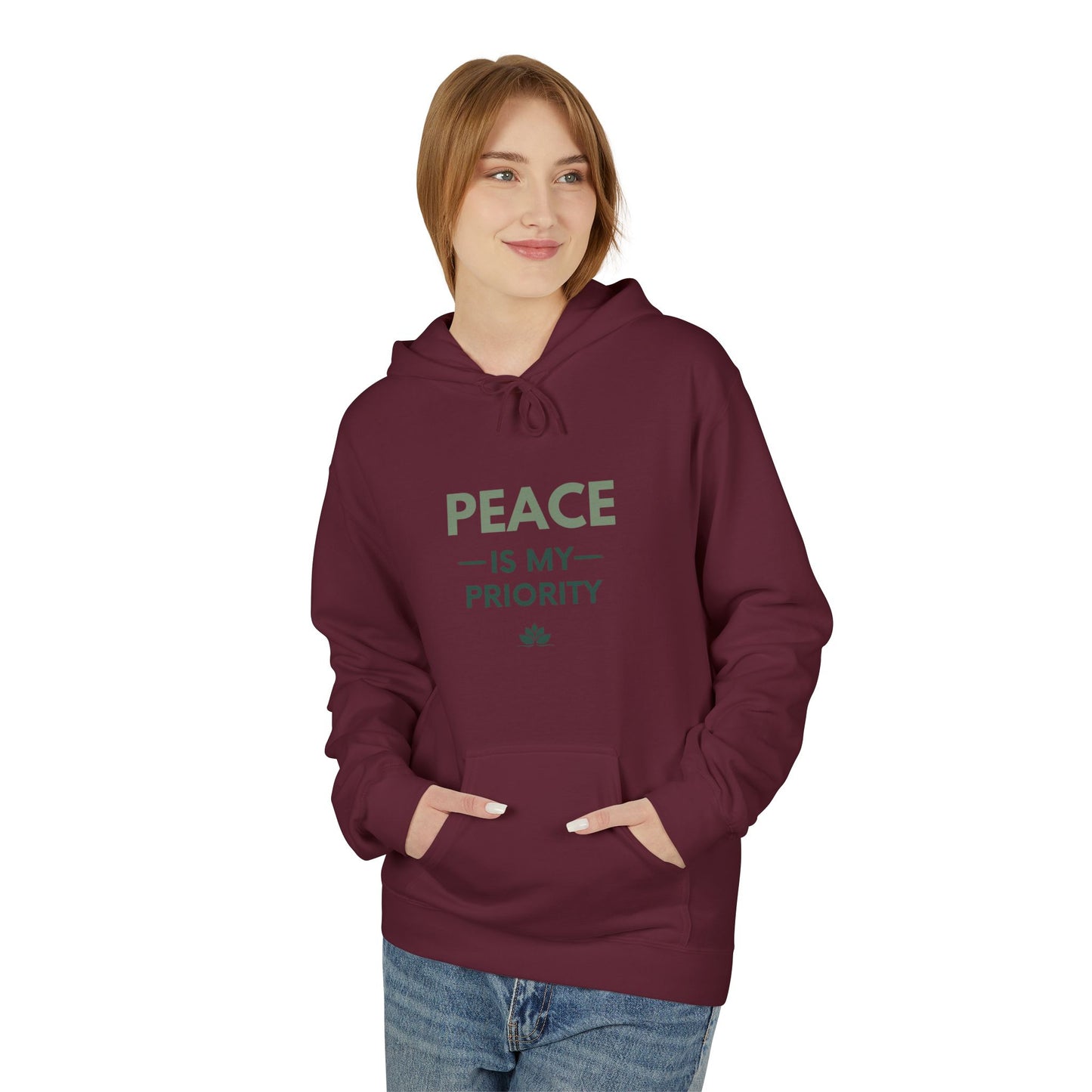 Peace Priority Hoodie - Unisex Midweight Softstyle Fleece Hoodie