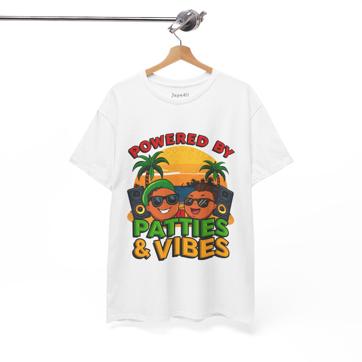 Patties and Vibes T-Shirt — Casual Jamaican Phrase Tee