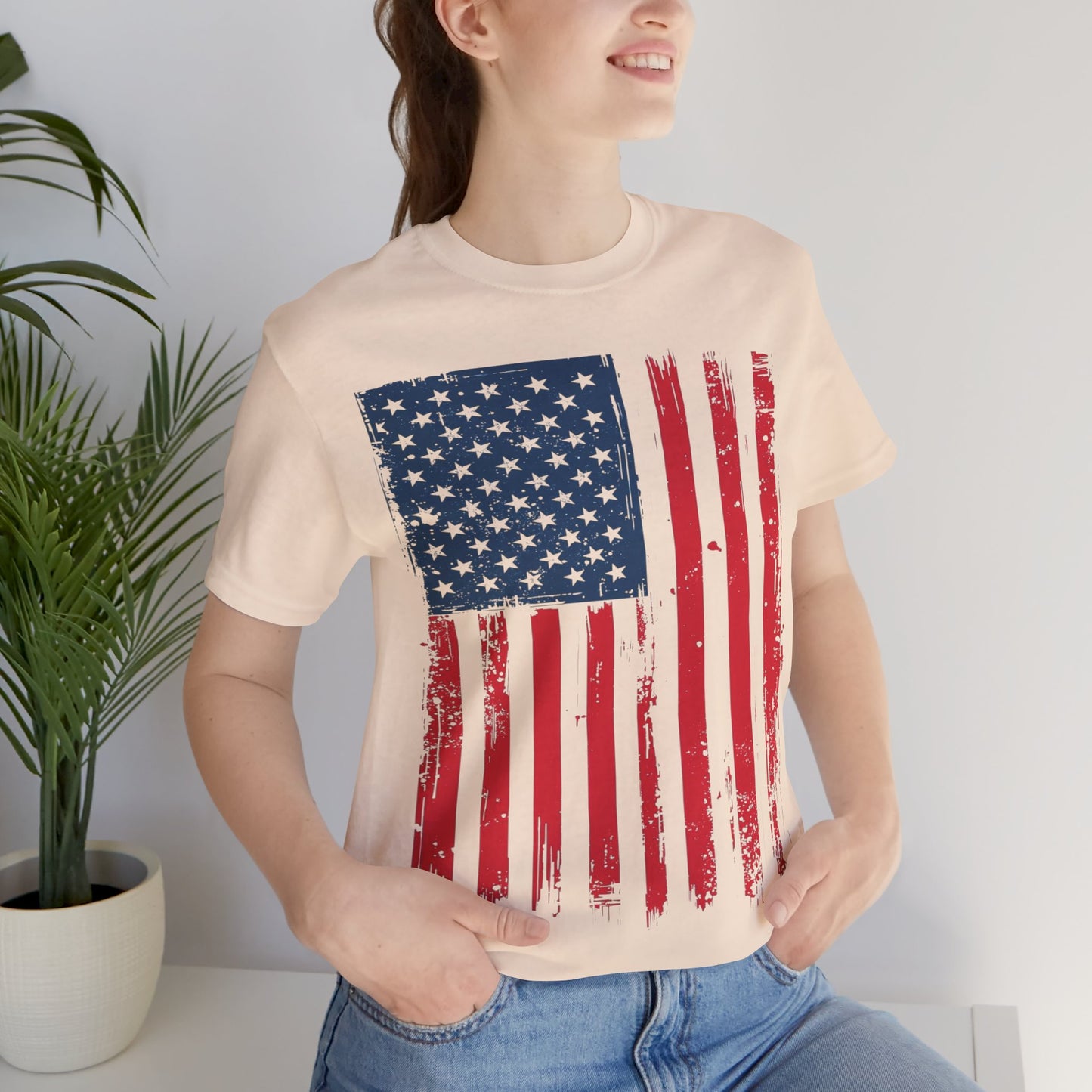 Patriotic Unisex Tee - Grunge American Flag Shirt, Independence Day Apparel, July 4th Celebration, Casual Summer Wear, Gift for [...]