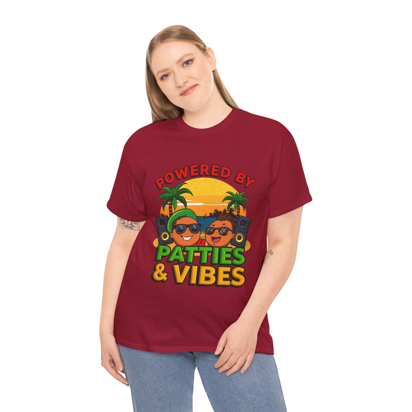 Patties and Vibes T-Shirt — Casual Jamaican Phrase Tee