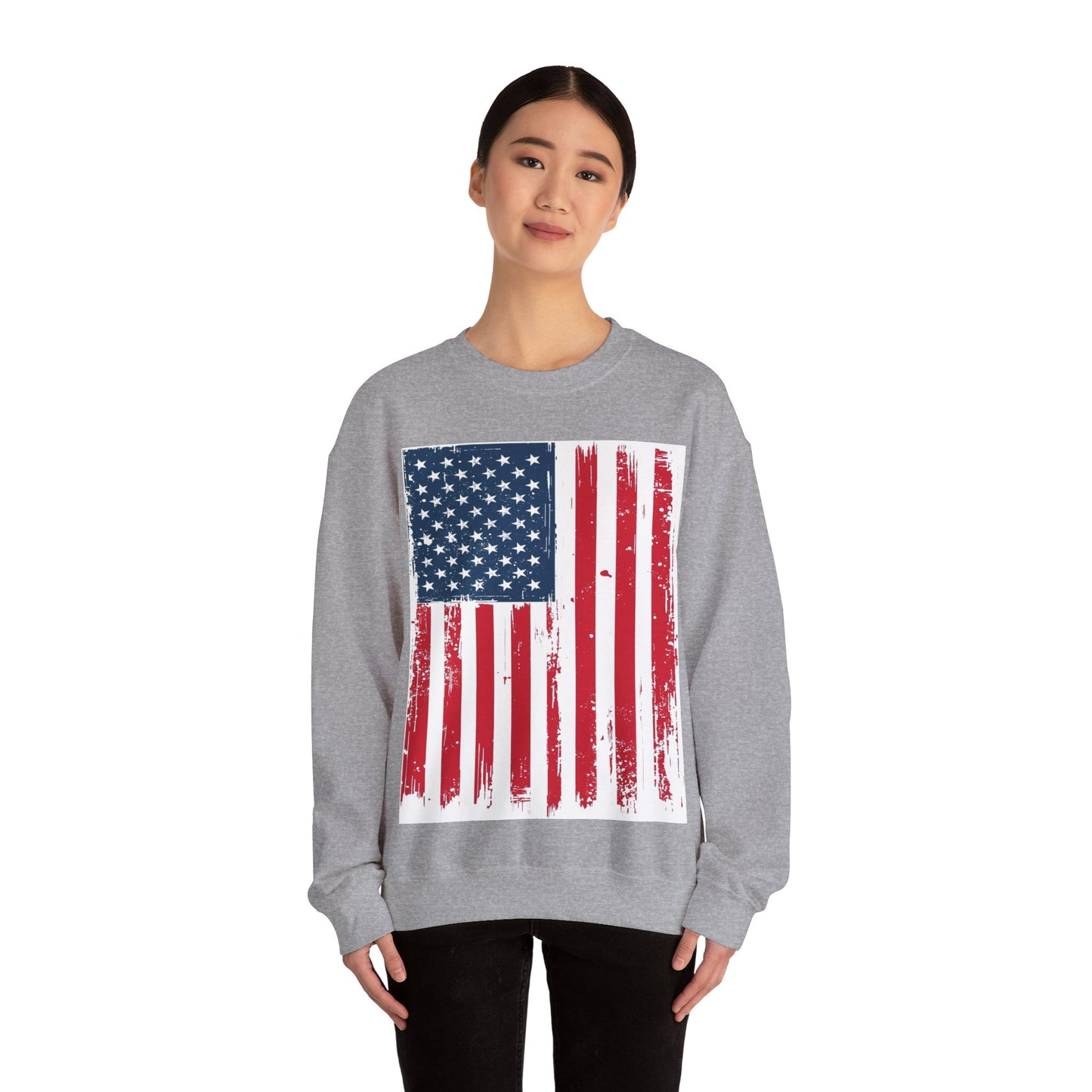 USA Flag Unisex Heavy Blend™ Crewneck Sweatshirt