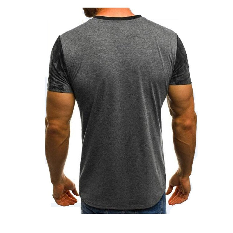 Men's Gradient Fitness Compression T-Shirt – Black & Red Slim Fit Tee