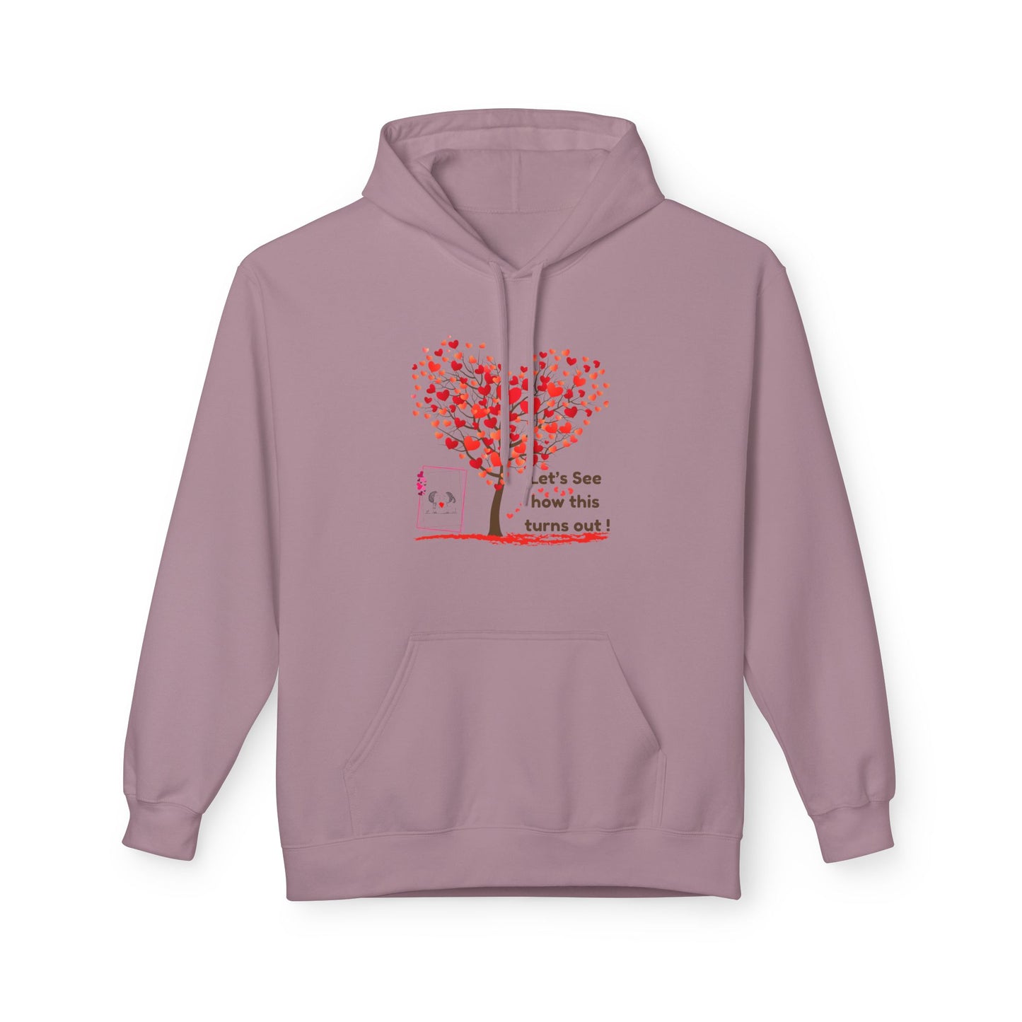 Heart Tree Fleece Hoodie – Cozy Gift for Love, Valentine's, Couples, Hoodie for Everyone, Soft Style, Unisex Apparel