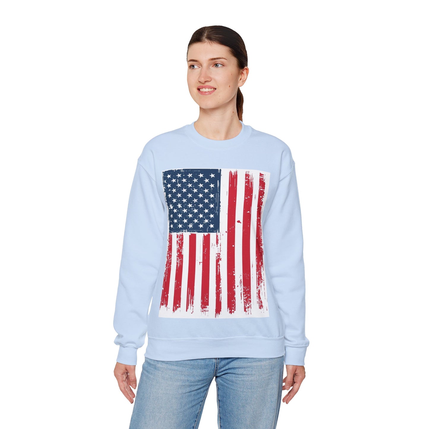 USA Flag Unisex Heavy Blend™ Crewneck Sweatshirt