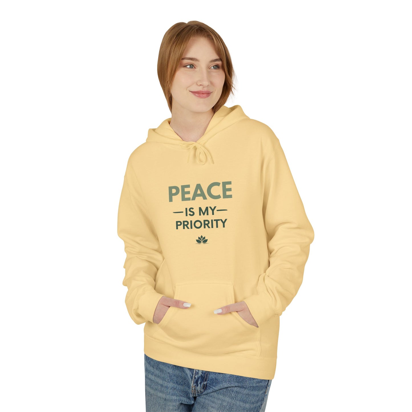 Peace Priority Hoodie - Unisex Midweight Softstyle Fleece Hoodie