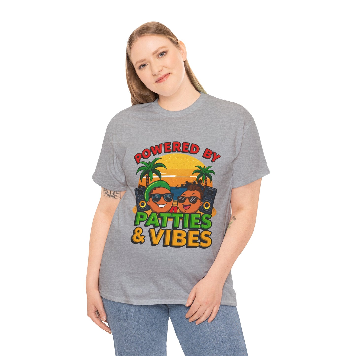 Patties and Vibes T-Shirt — Casual Jamaican Phrase Tee