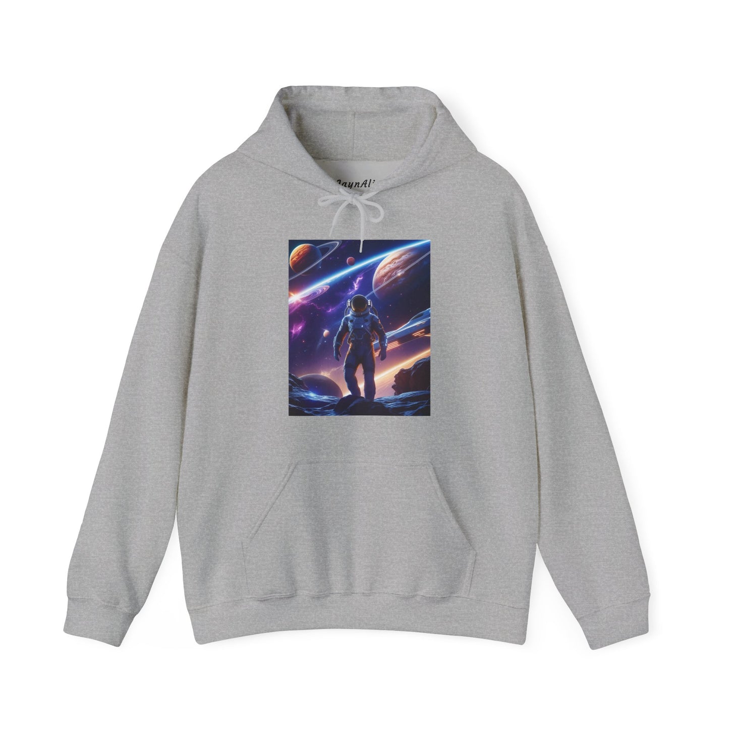 Cosmic Adventure Hooded Sweatshirt - Starry Night Graphic Unisex Sweatshirt