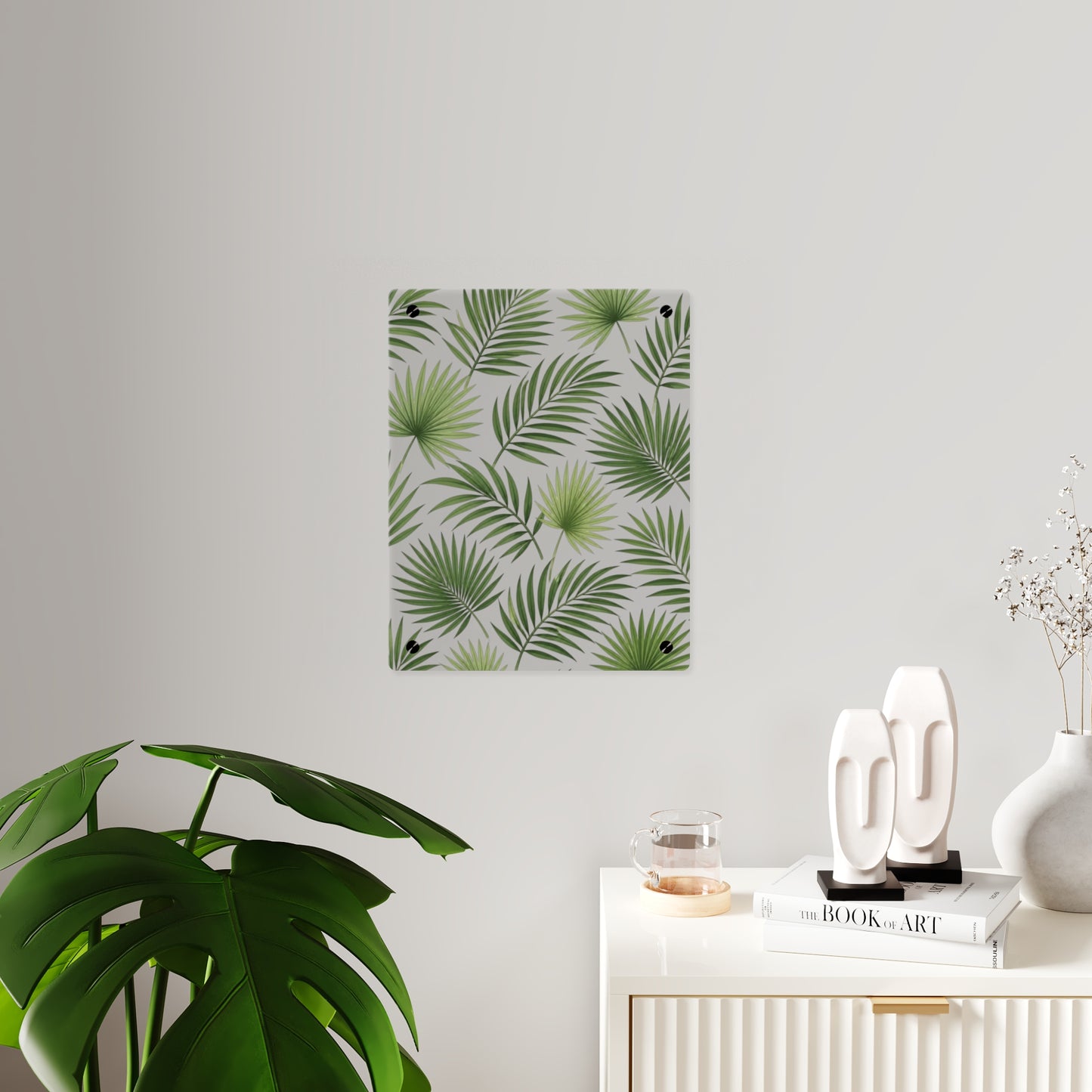 Acrylic Wall Art — Tropical Palm Leaf Panel (Green Botanical Décor)
