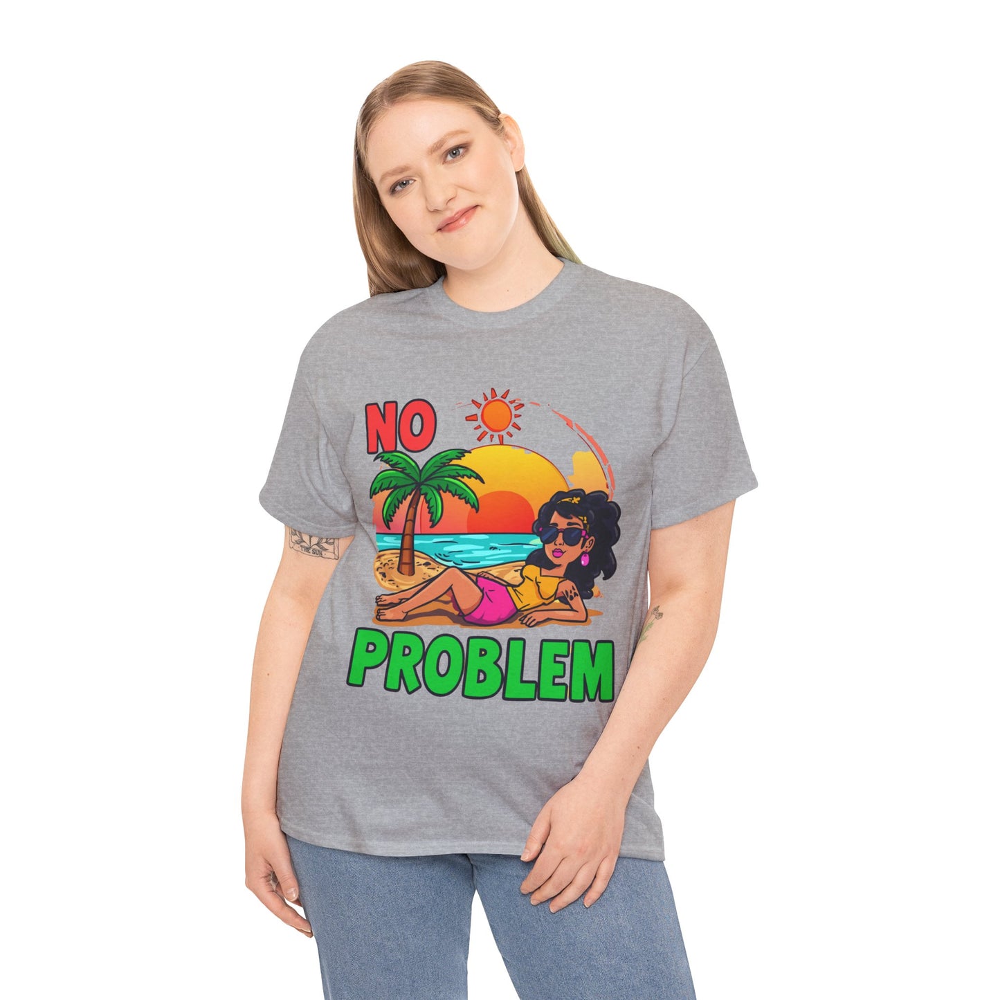 No Problem T-Shirt — Casual Graphic Tee with 'No Problem' Slogan