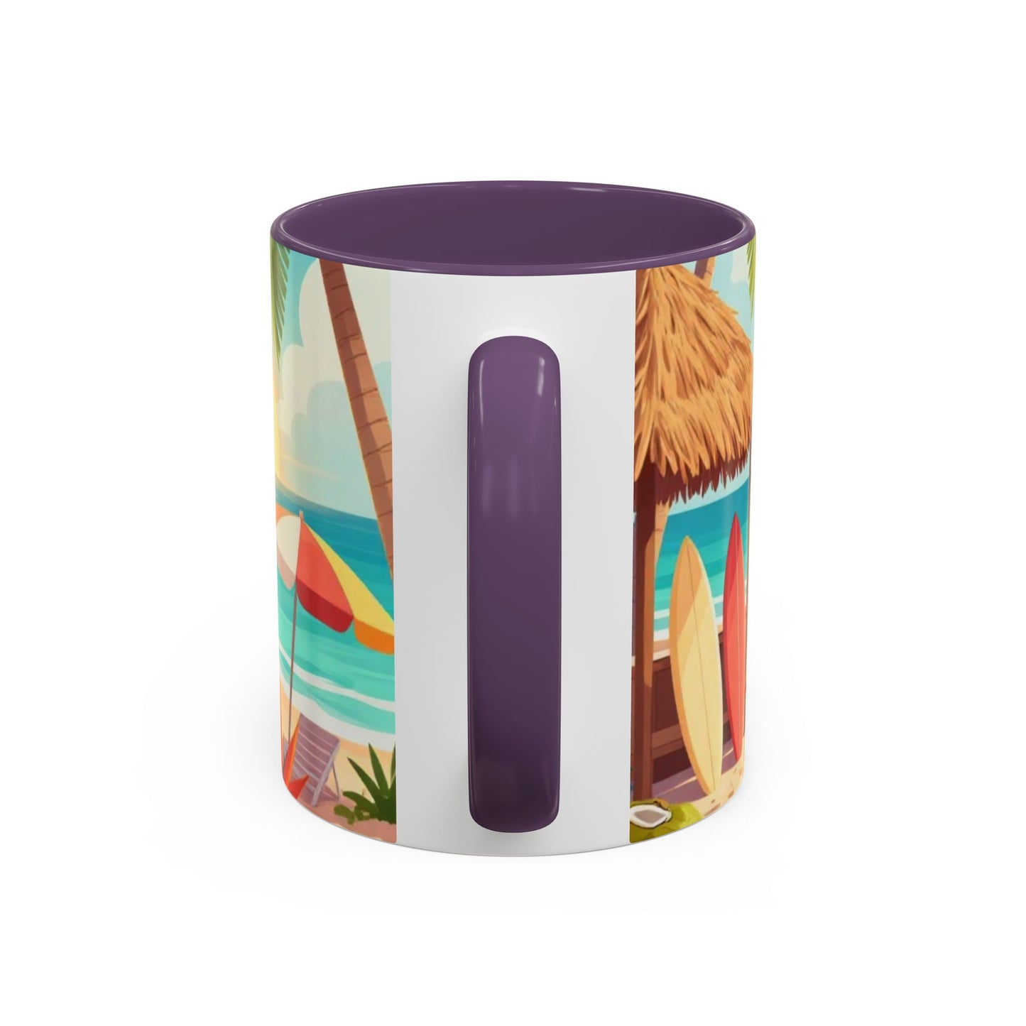 Beach Sunrise Coffee Mug — Tropical Ocean Scene Accent Mug (11/15oz)