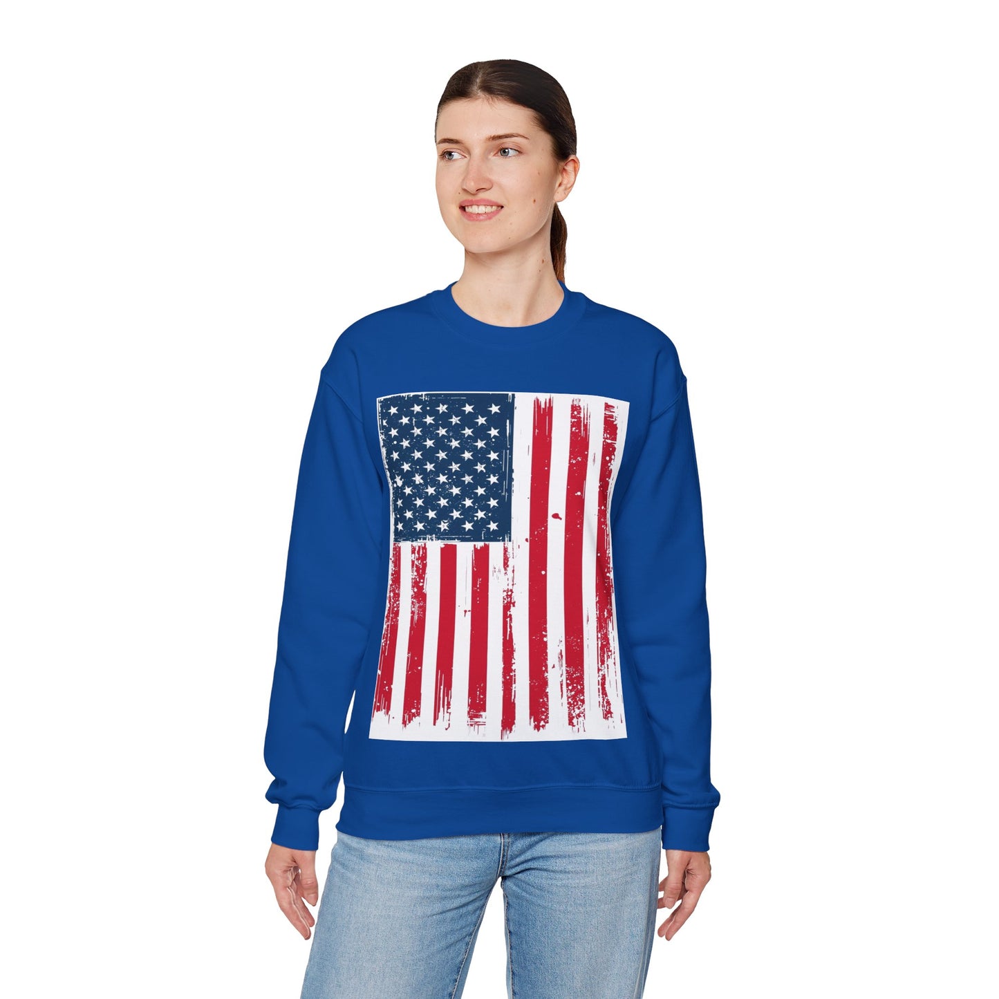 USA Flag Unisex Heavy Blend™ Crewneck Sweatshirt