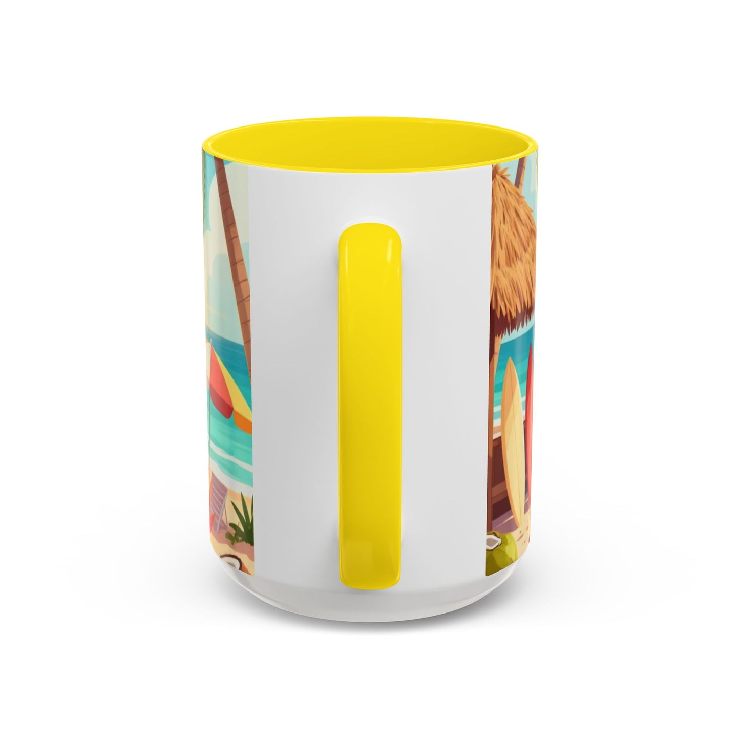 Beach Sunrise Coffee Mug — Tropical Ocean Scene Accent Mug (11/15oz)