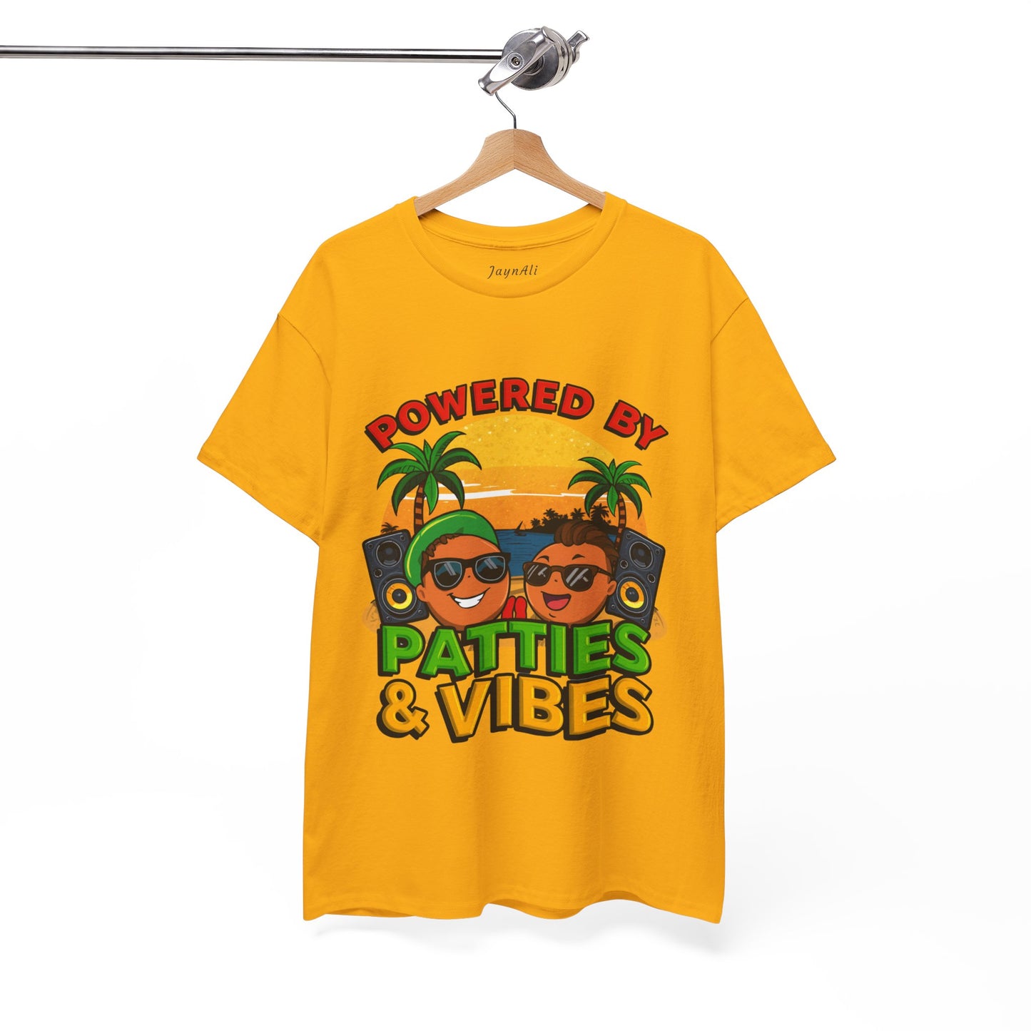Patties and Vibes T-Shirt — Casual Jamaican Phrase Tee