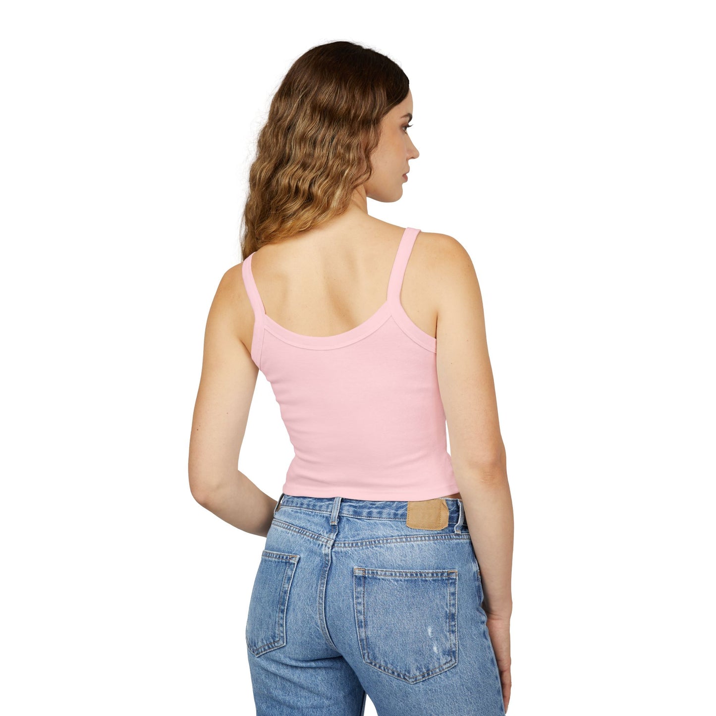 Choose Calm Tank Top — Women's Spaghetti Strap Crop with Positive Graphic
