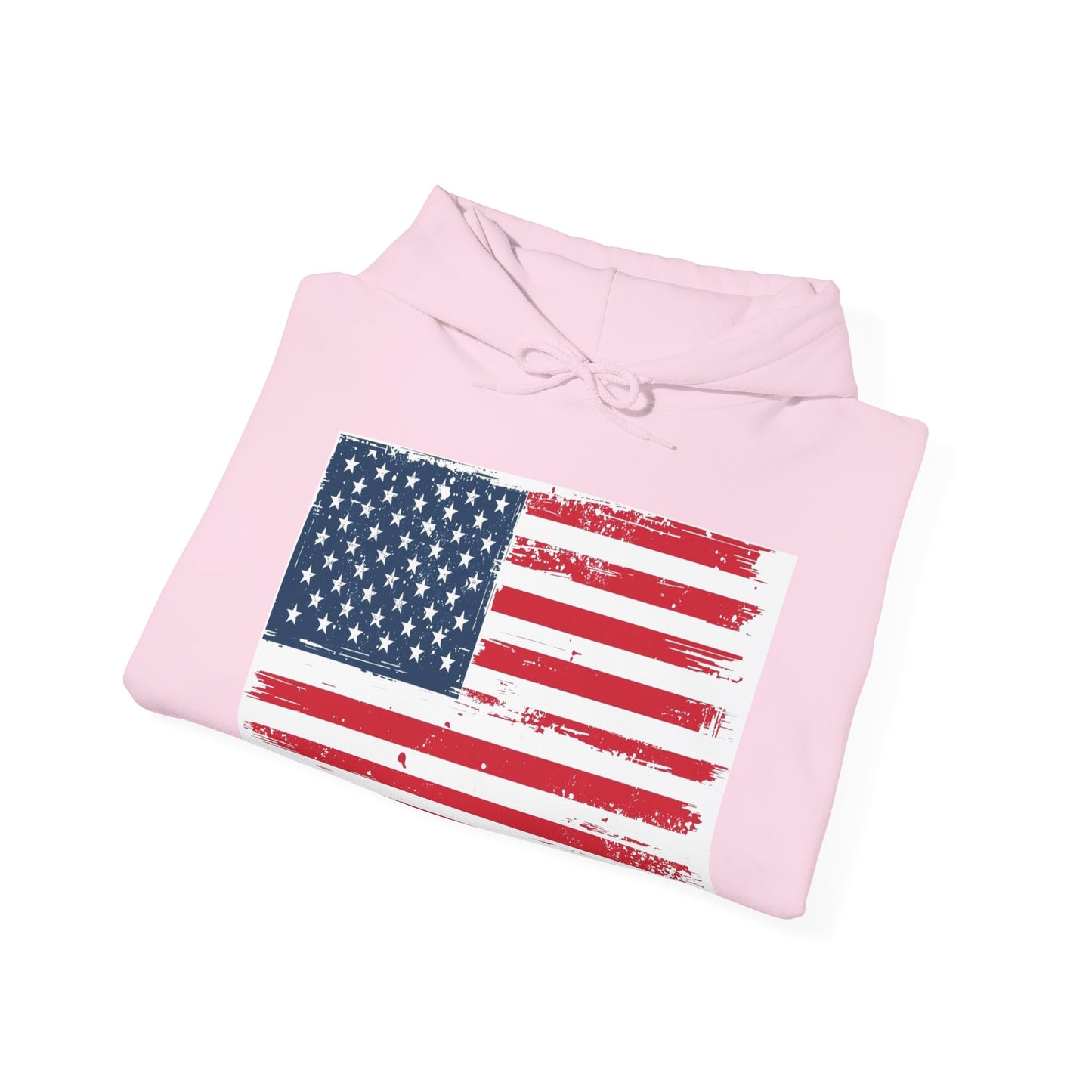 Vintage American Flag Hoodie, Unisex Sweatshirt for Independence Day, Patriotic Gift, Cozy Outerwear, 4th of July Celebration