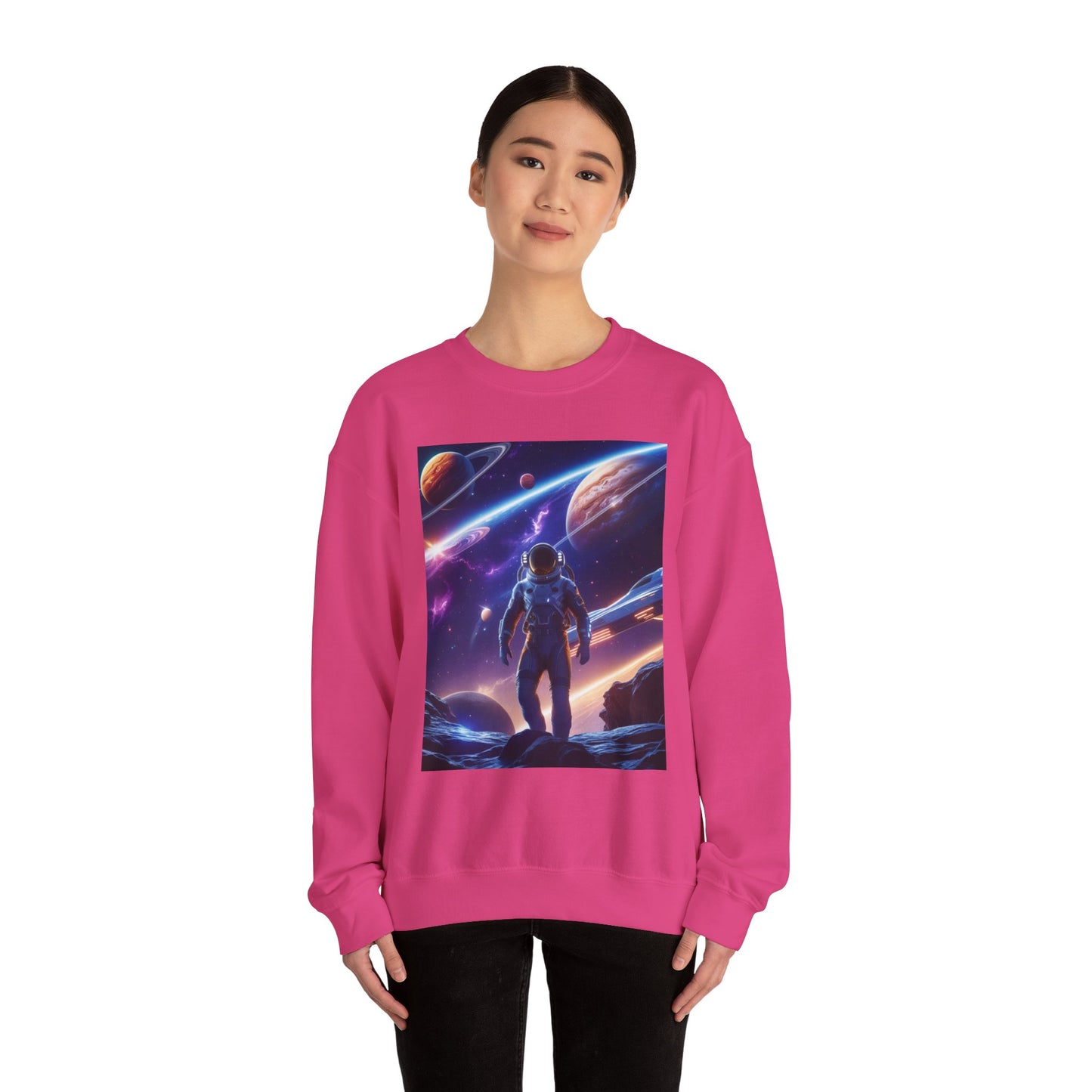 Cosmic Explorer Crewneck Sweatshirt - Space Design, Gift for Astronomy Lovers