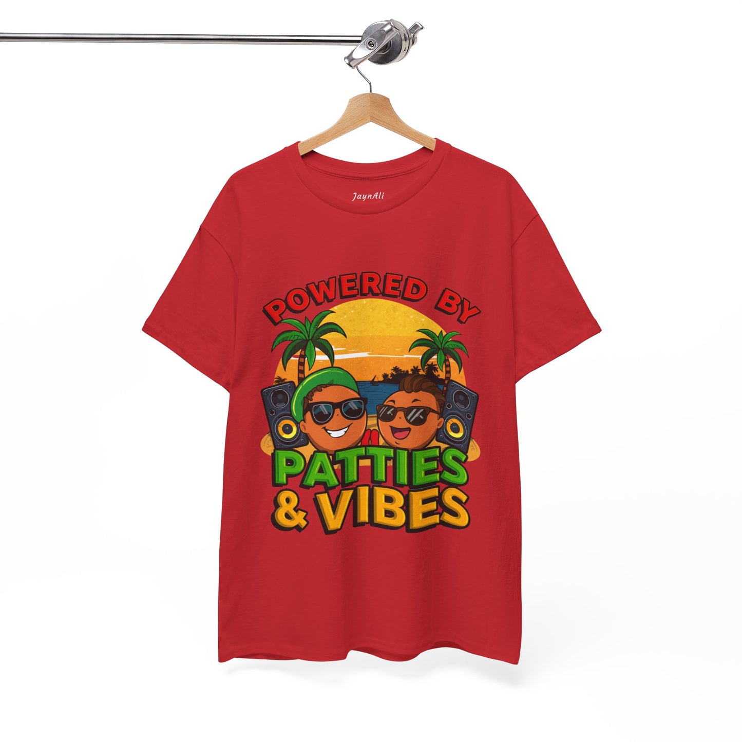 Patties and Vibes T-Shirt — Casual Jamaican Phrase Tee