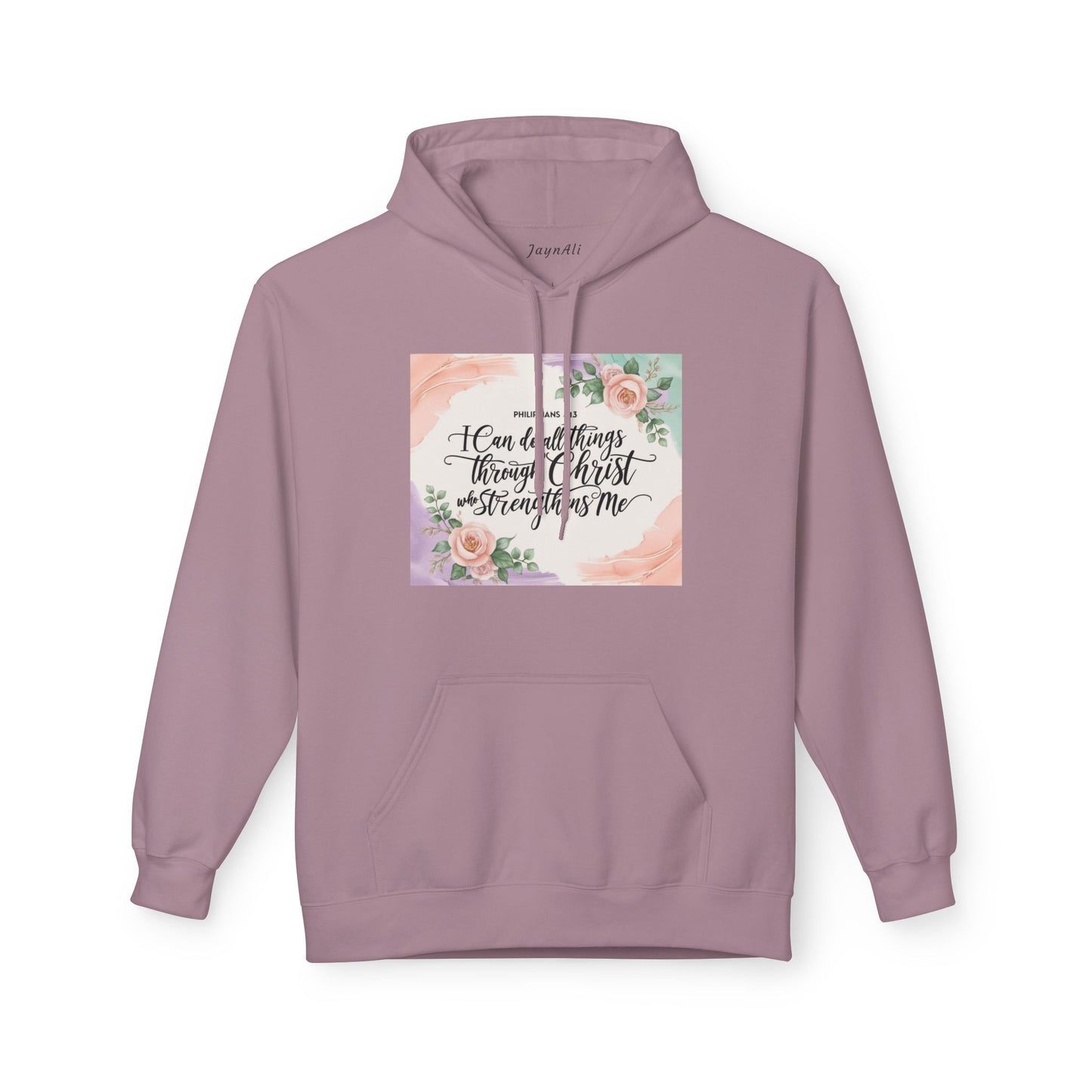 Inspirational Floral Fleece Hoodie – Cozy Motivational Gift