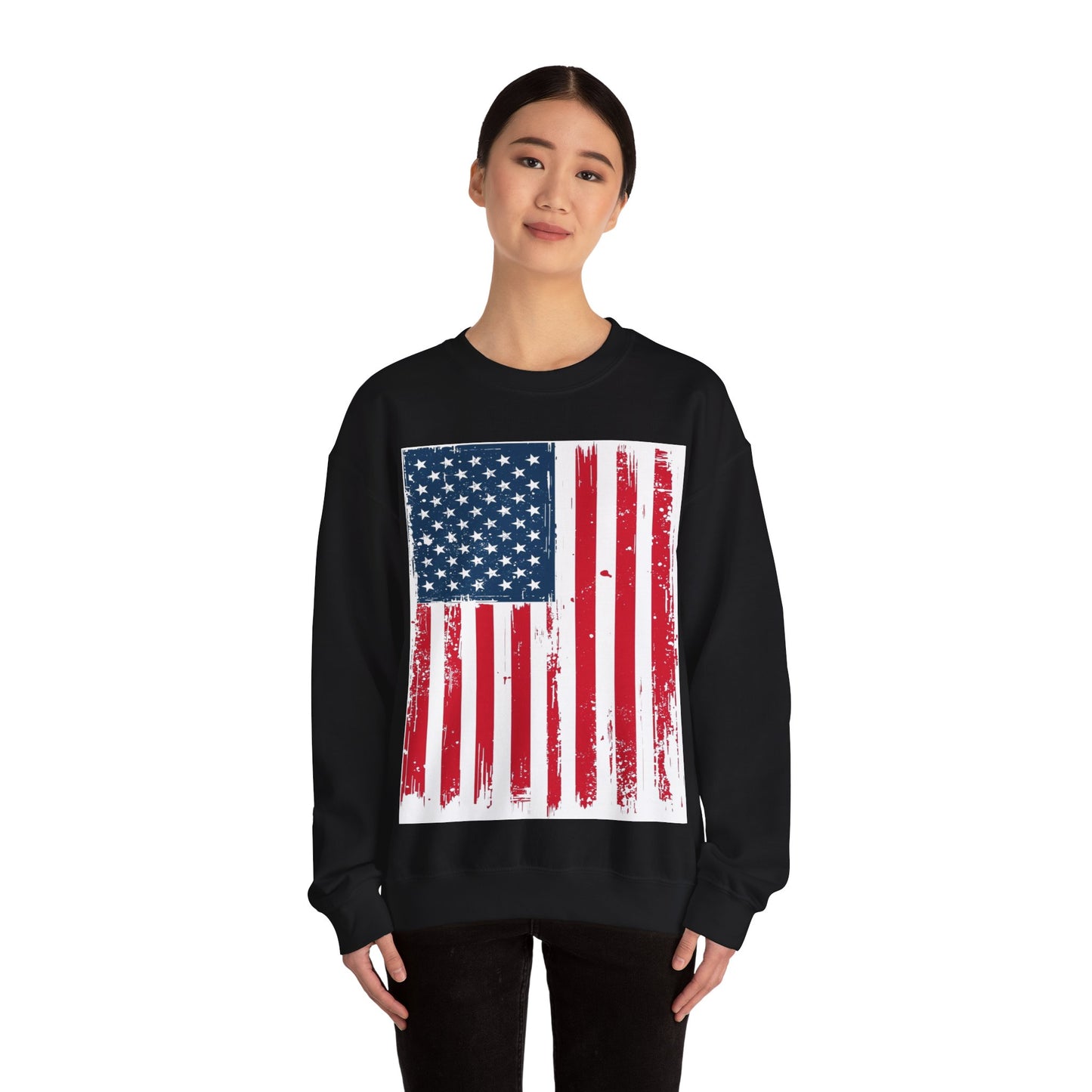 USA Flag Unisex Heavy Blend™ Crewneck Sweatshirt