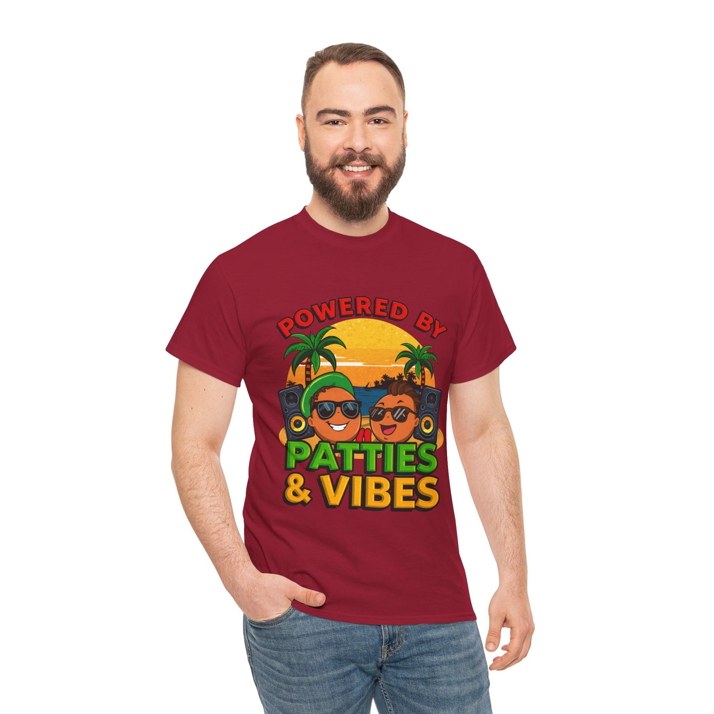Patties and Vibes T-Shirt — Casual Jamaican Phrase Tee