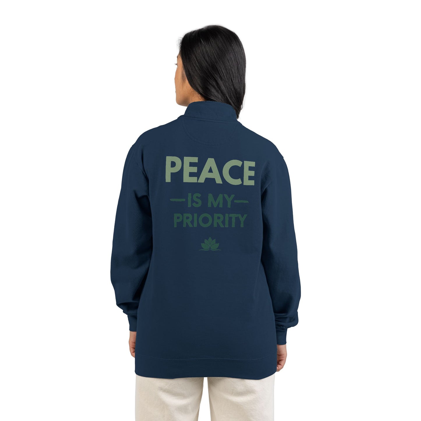 Peace Is My Priority Quarter-Zip Sweatshirt