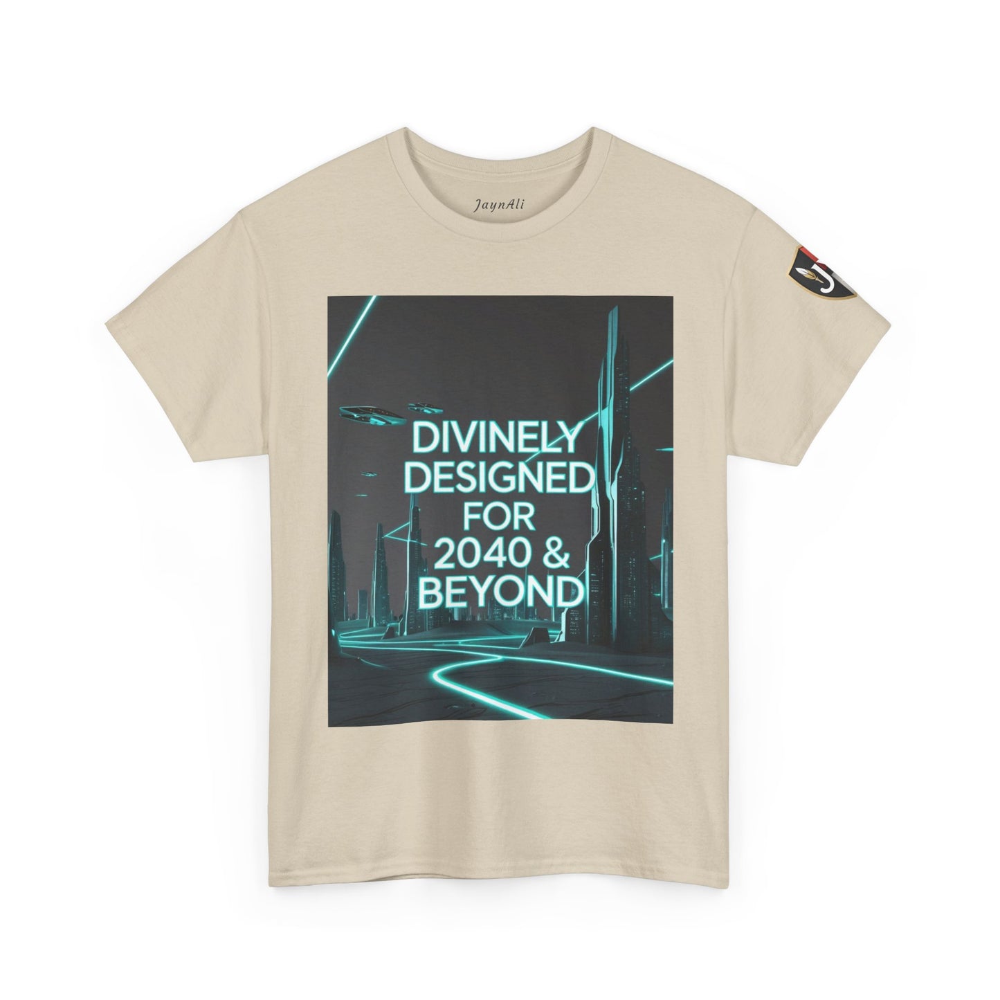 Futuristic Urban Tee for Tech Lovers - Unisex Heavy Cotton
