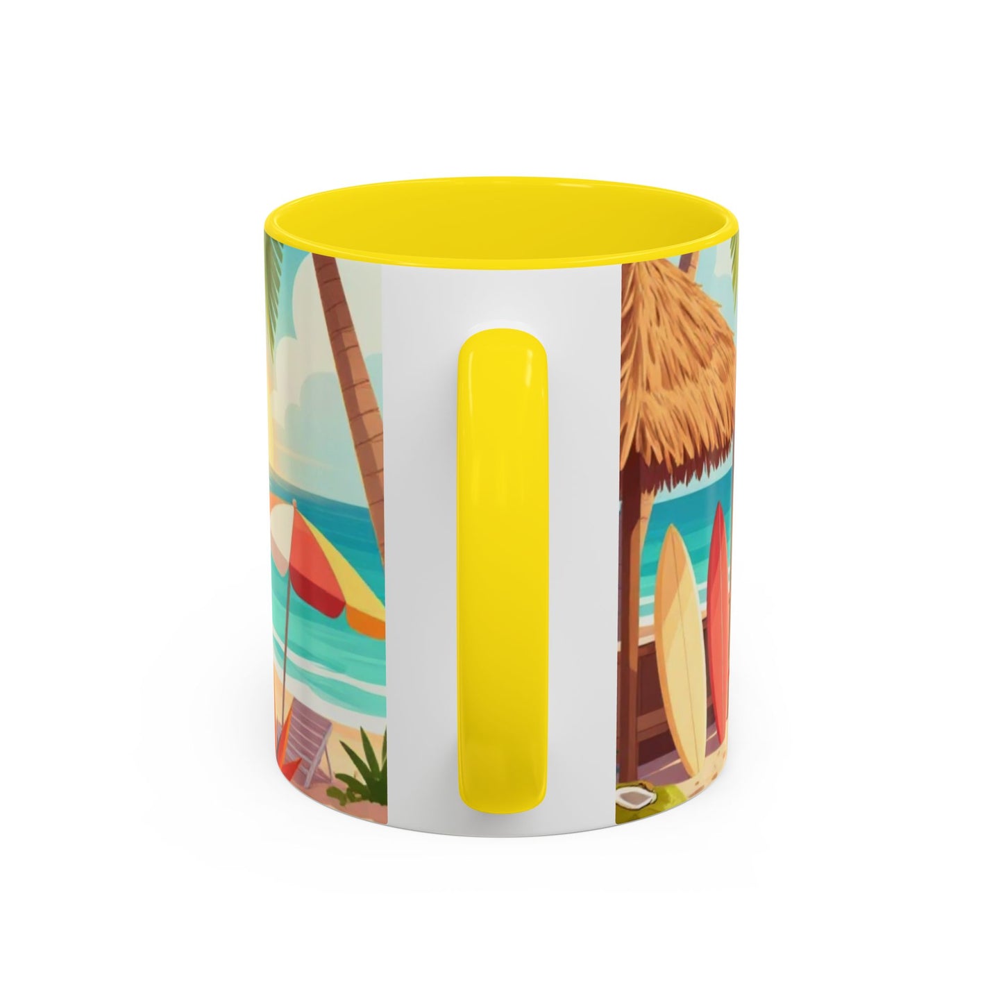 Beach Sunrise Coffee Mug — Tropical Ocean Scene Accent Mug (11/15oz)