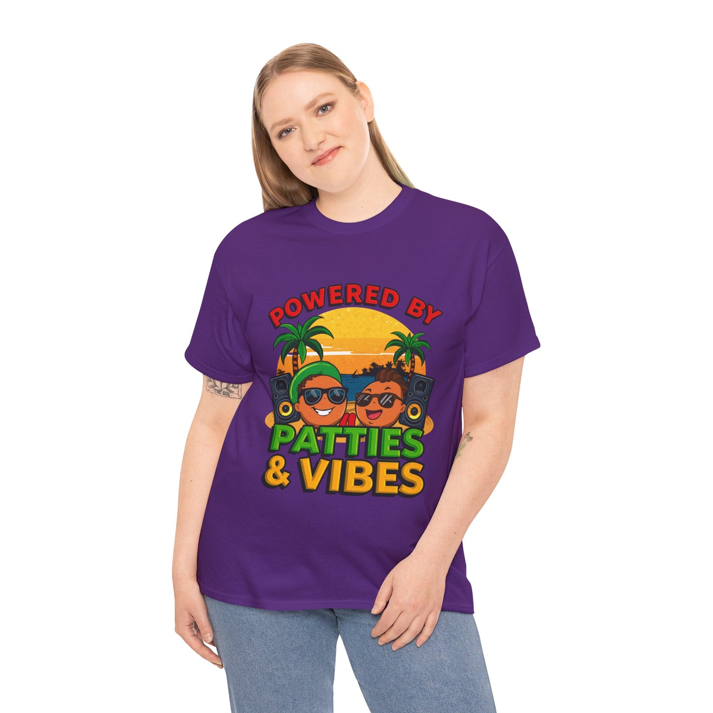Patties and Vibes T-Shirt — Casual Jamaican Phrase Tee
