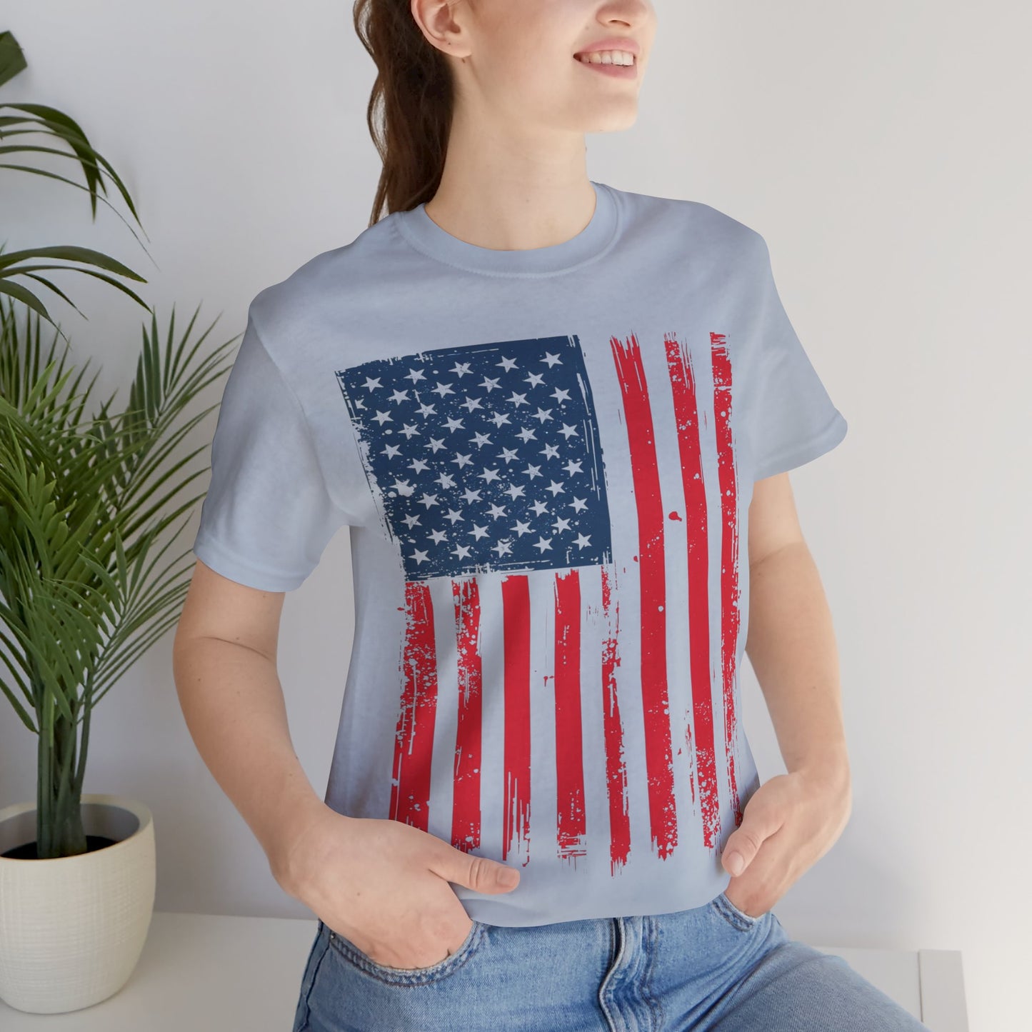 Patriotic Unisex Tee - Grunge American Flag Shirt, Independence Day Apparel, July 4th Celebration, Casual Summer Wear, Gift for [...]