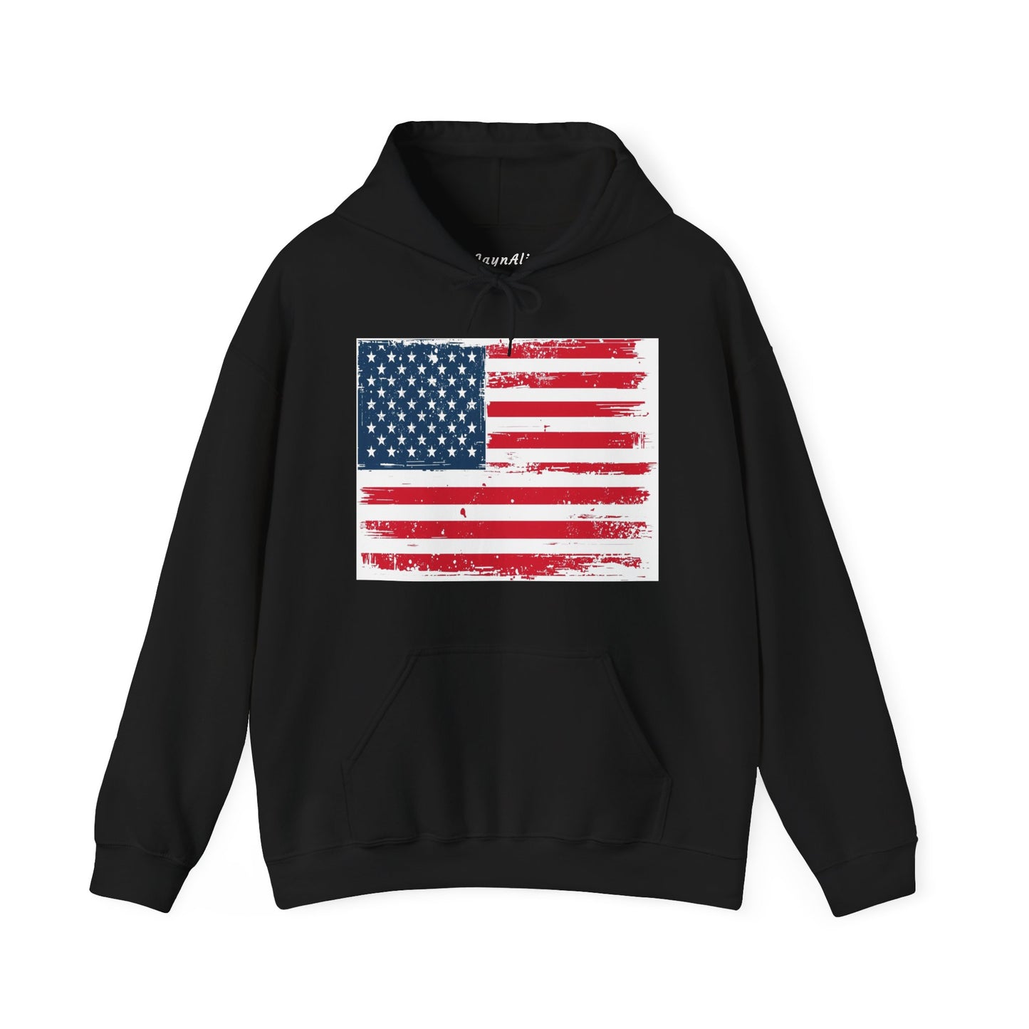 Vintage American Flag Hoodie, Unisex Sweatshirt for Independence Day, Patriotic Gift, Cozy Outerwear, 4th of July Celebration