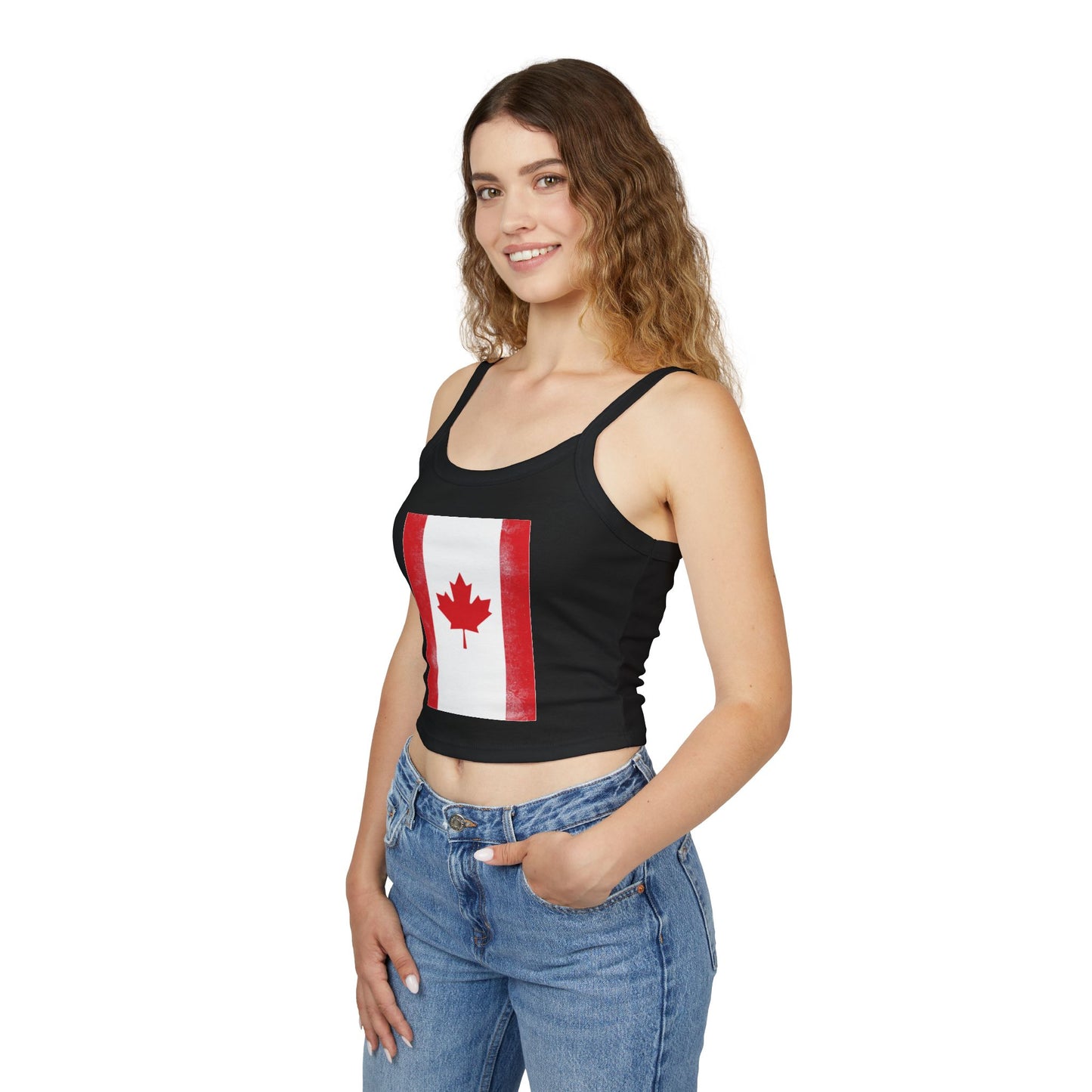 Canada Women's Tank Top – Canadian Flag Spaghetti Strap Tank