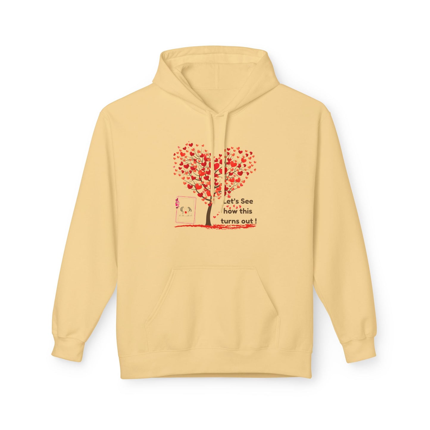 Heart Tree Fleece Hoodie – Cozy Gift for Love, Valentine's, Couples, Hoodie for Everyone, Soft Style, Unisex Apparel
