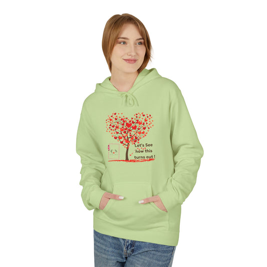 Heart Tree Fleece Hoodie – Cozy Gift for Love, Valentine's, Couples, Hoodie for Everyone, Soft Style, Unisex Apparel