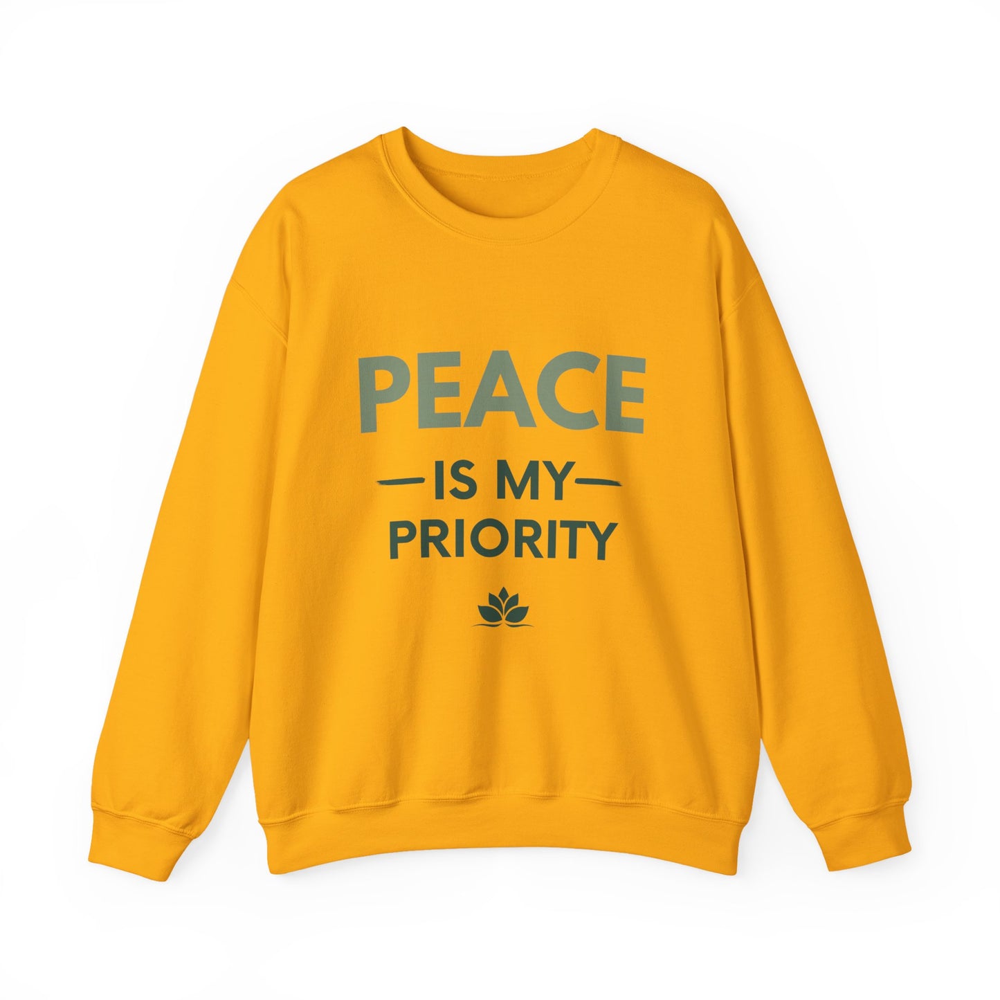 Peace Is My Priority Sweatshirt — Relaxed Crewneck Pullover for Mindfulness & Self-Care