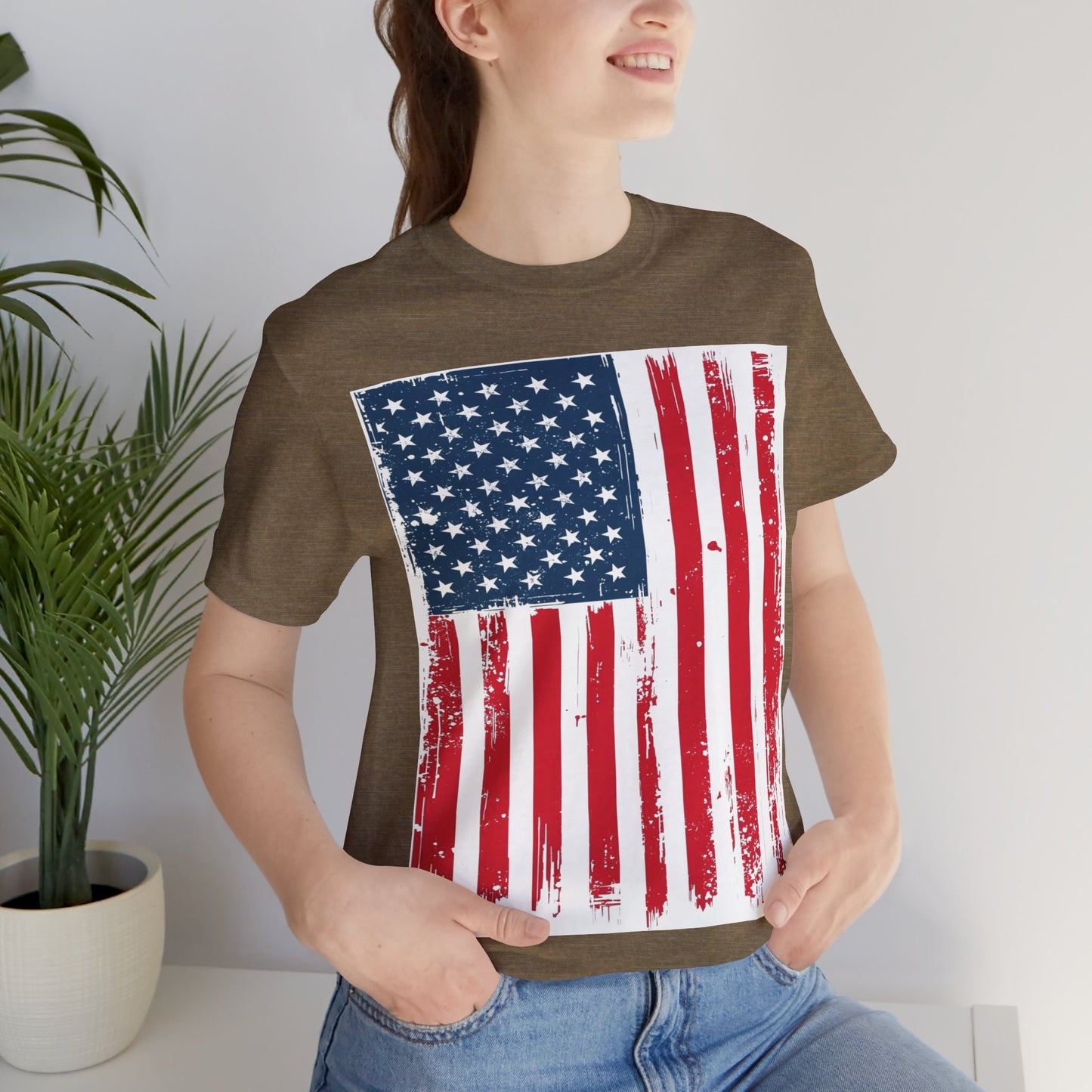 Camiseta Unisex Patriótica - Camisa de Bandera Americana Estilo Grunge, Ropa del Día de la Independencia, Celebración del 4 de Julio, Ropa Casual de Verano, Regalo para [...]