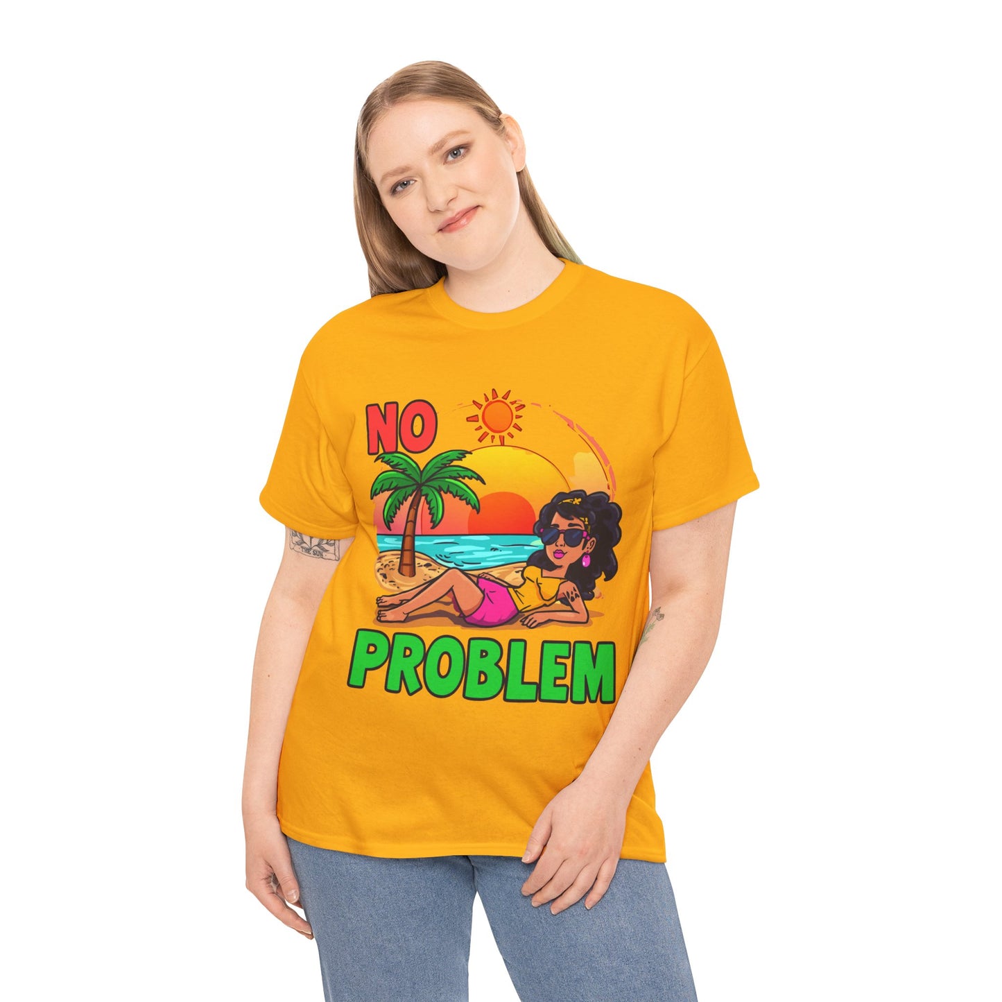 No Problem T-Shirt — Casual Graphic Tee with 'No Problem' Slogan